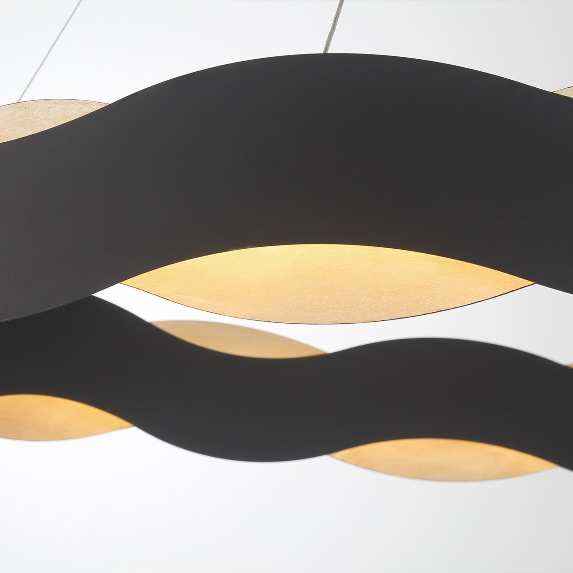 Vaughan 46" LED Chandelier, Silver & Black Finish - Bees Lighting