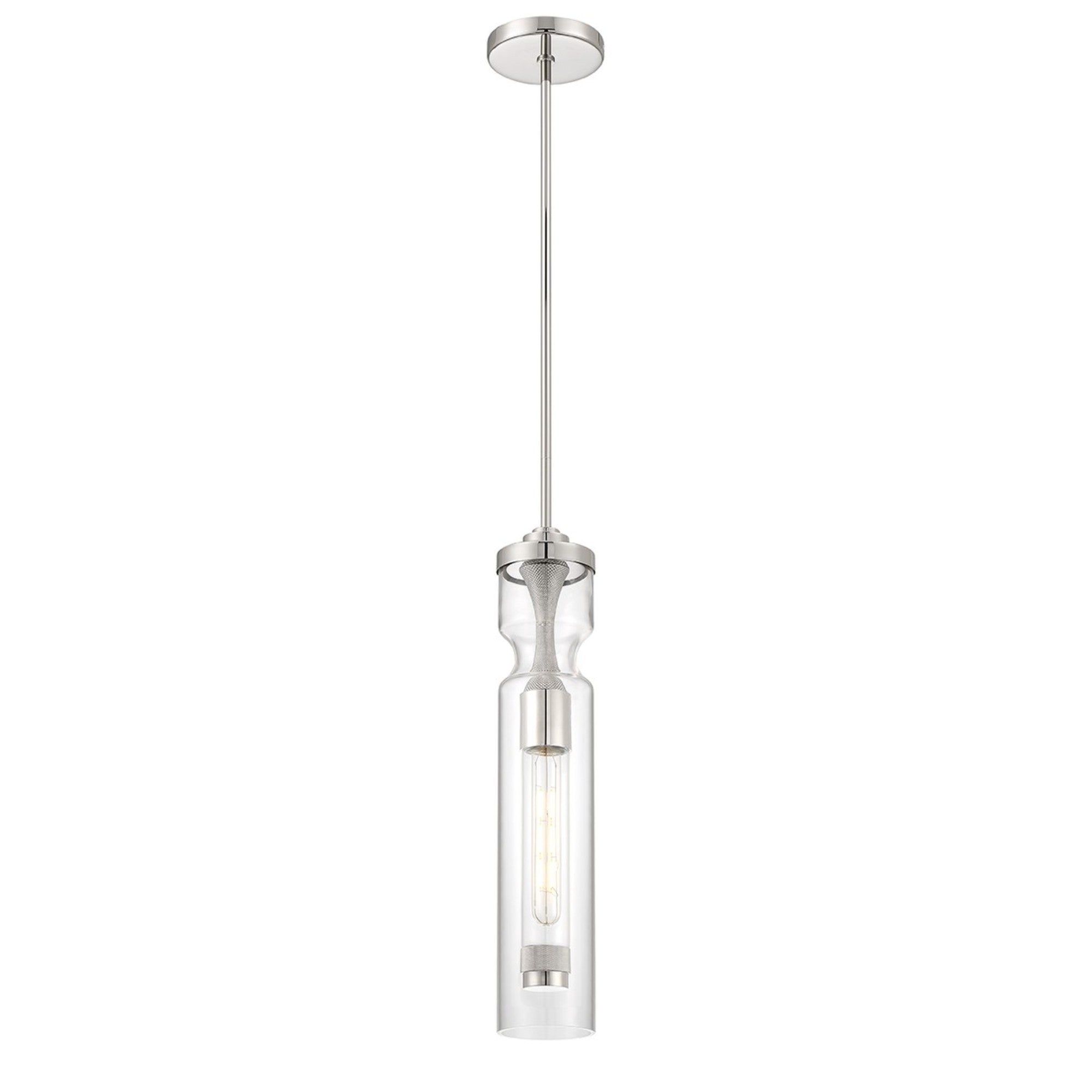 Mistero 21" Mini Pendant, Satin Nickel Finish - Bees Lighting