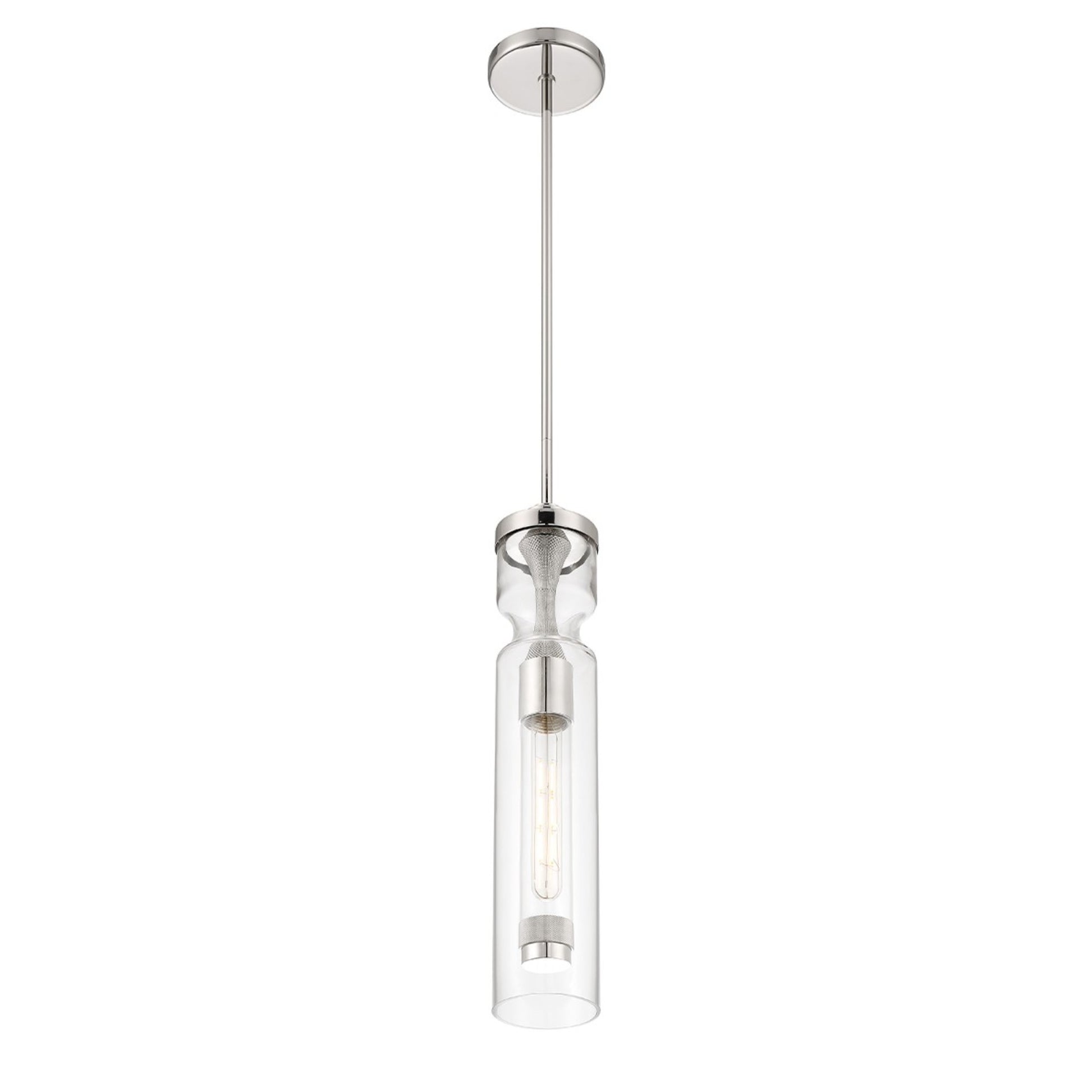 Mistero 21" Mini Pendant, Satin Nickel Finish - Bees Lighting