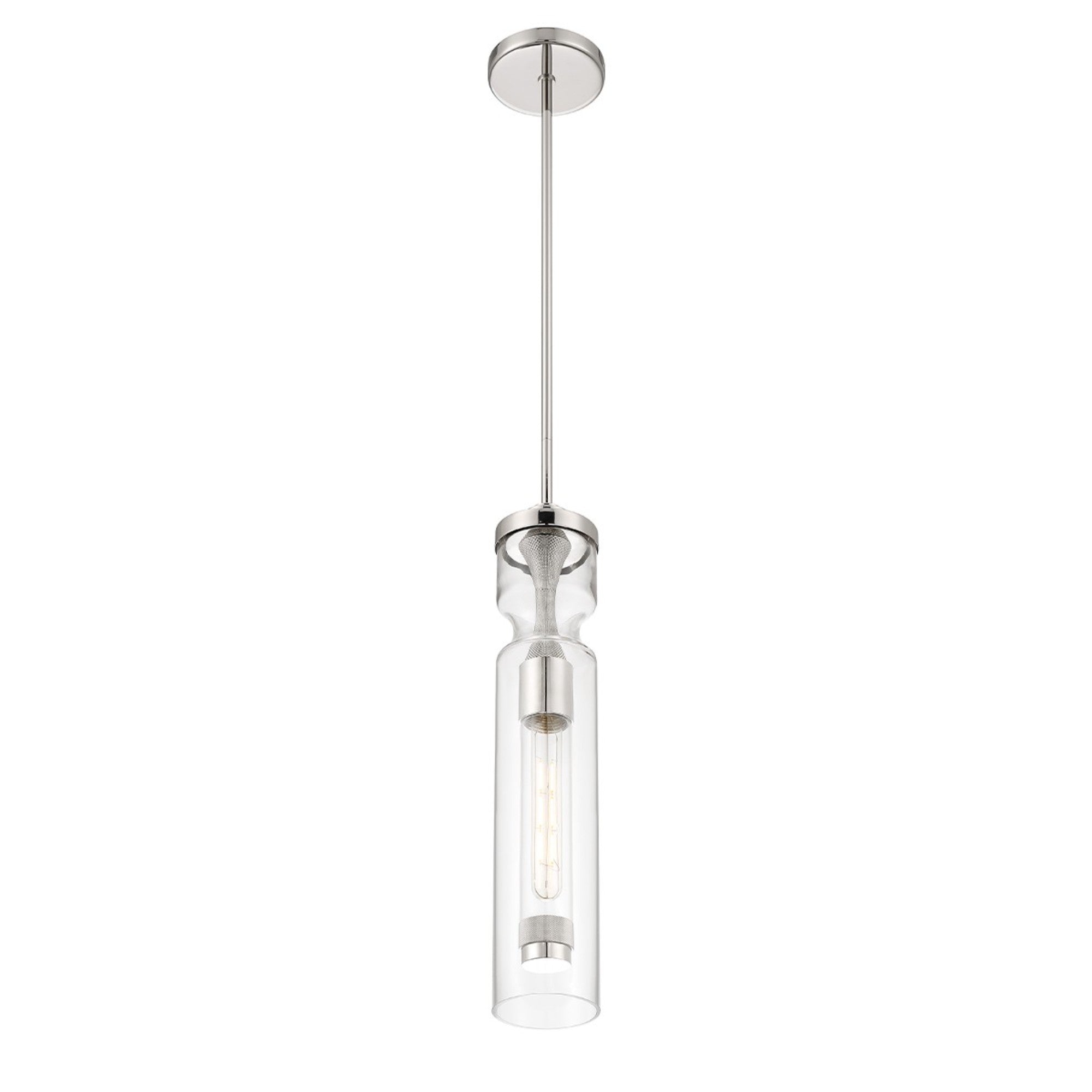 Mistero 21" Mini Pendant, Satin Nickel Finish - Bees Lighting