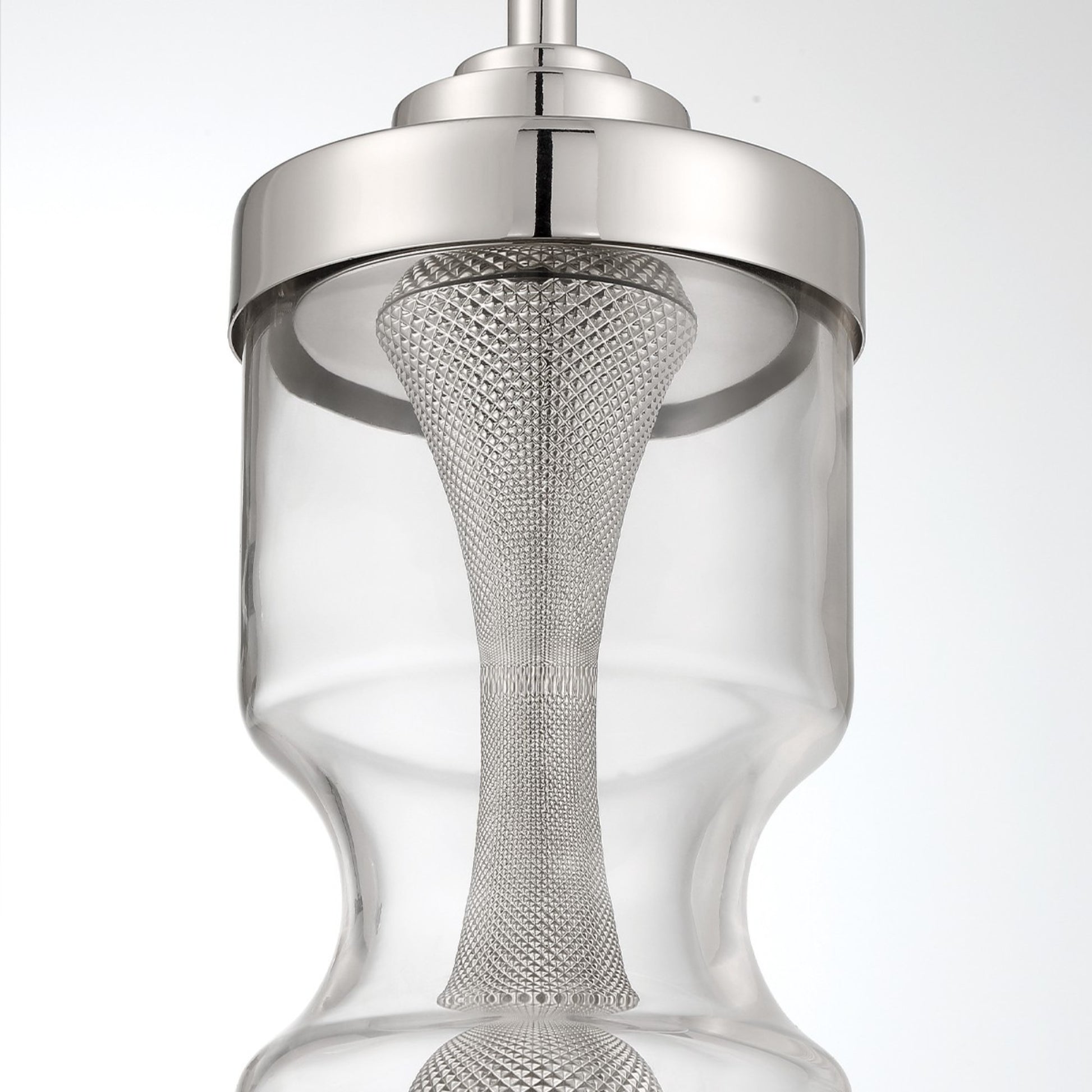 Mistero 21" Mini Pendant, Satin Nickel Finish - Bees Lighting
