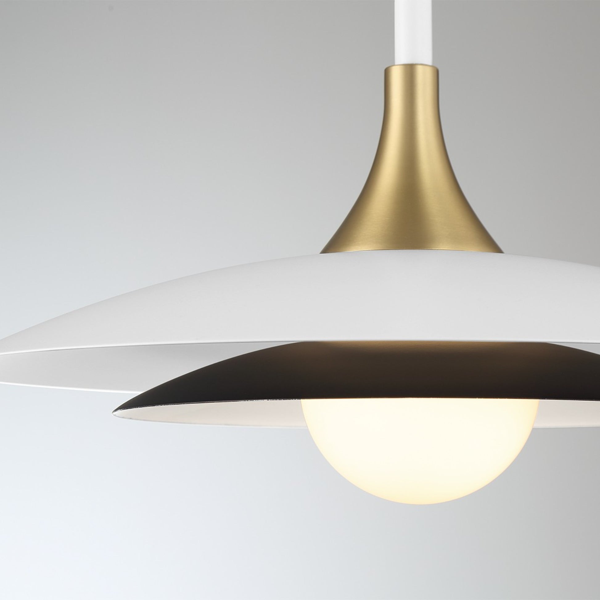 Welsh 18" LED Pendant, White Finish - Bees Lighting