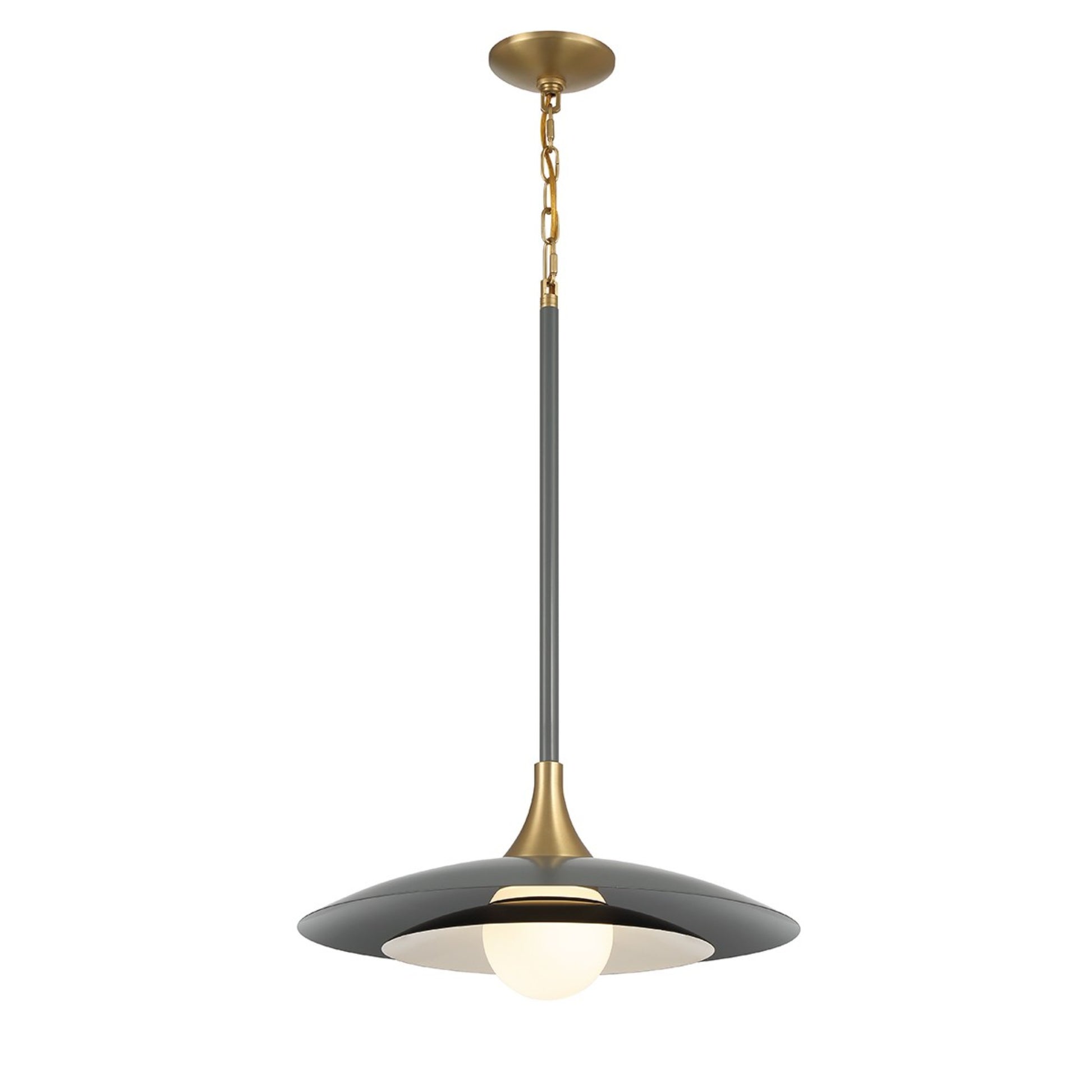 Welsh 18" LED Pendant, Grey Finish - Bees Lighting