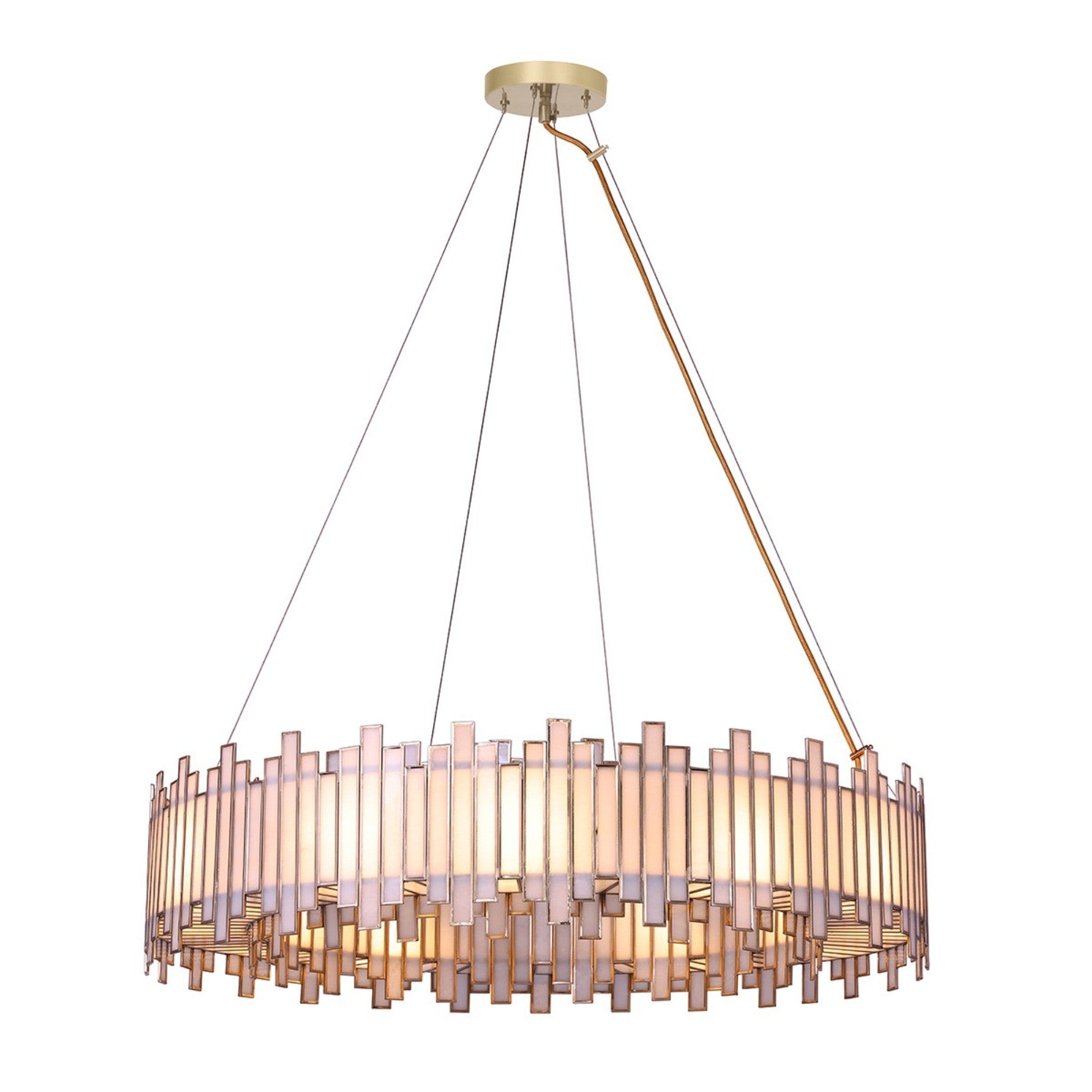 Belmont 8-Light 28" Chandelier, Antique Brass Finish - Bees Lighting