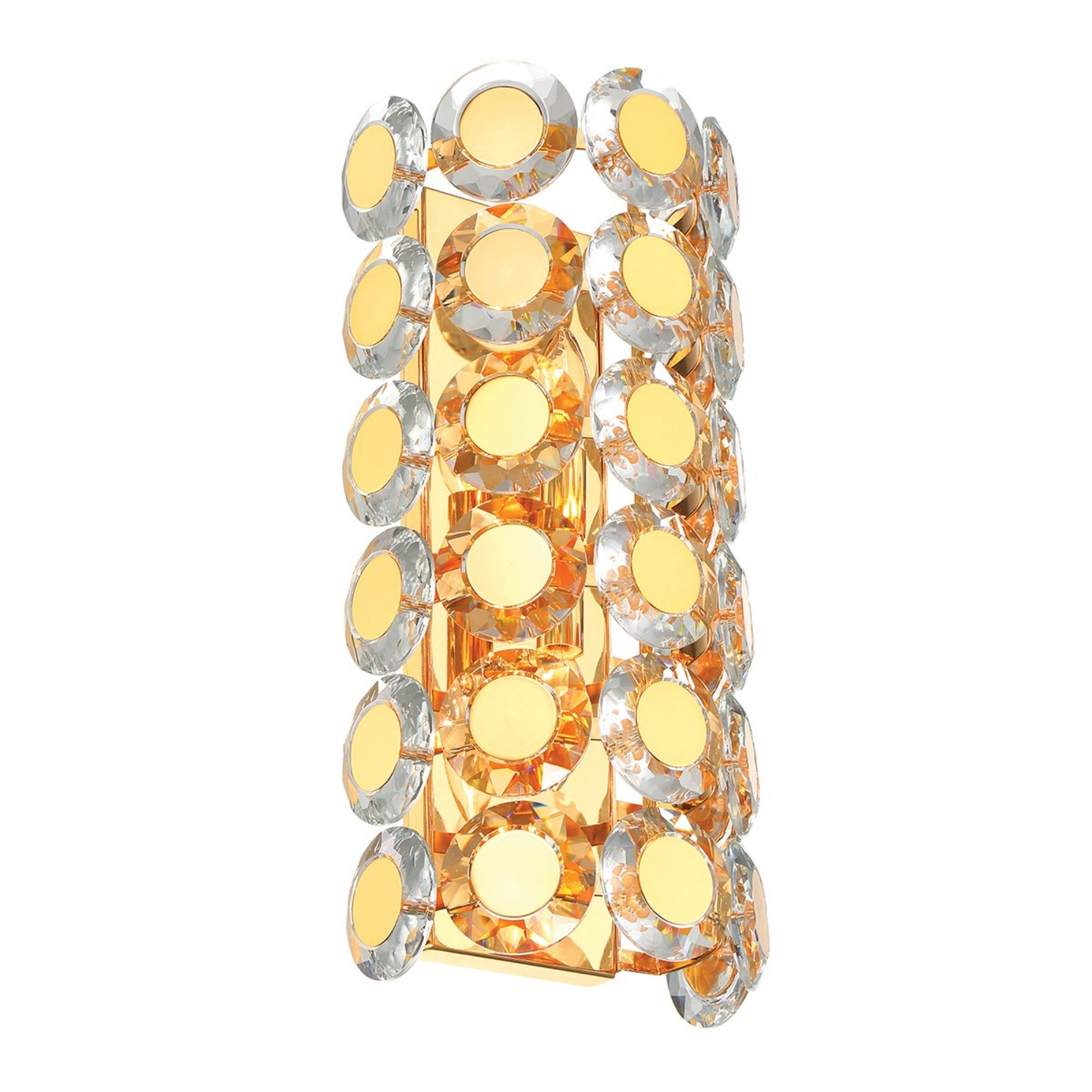 Perrene 2-Light 19" Wall Sconce, Gold Finish with Crystals - Bees Lighting