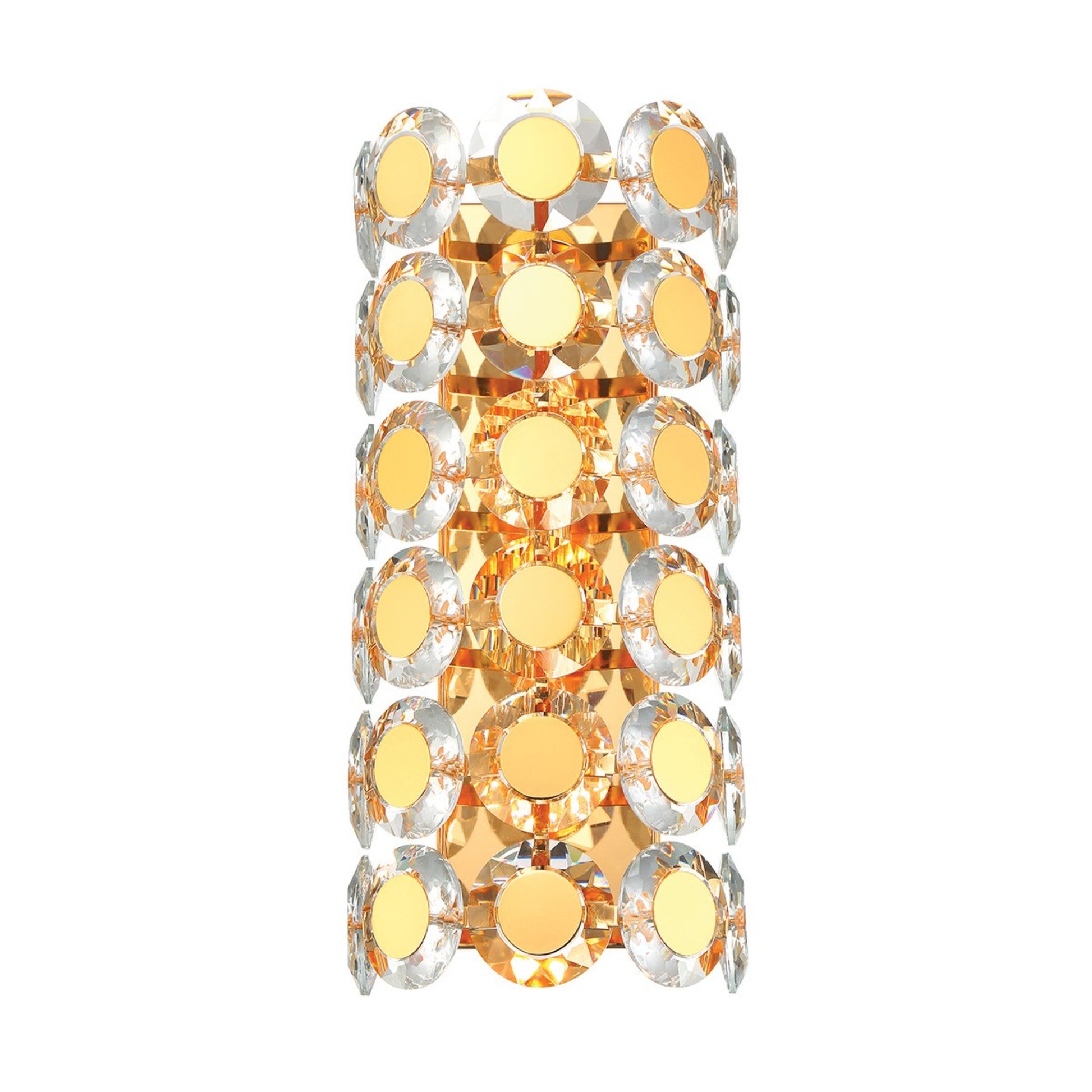 Perrene 2-Light 19" Wall Sconce, Gold Finish with Crystals - Bees Lighting