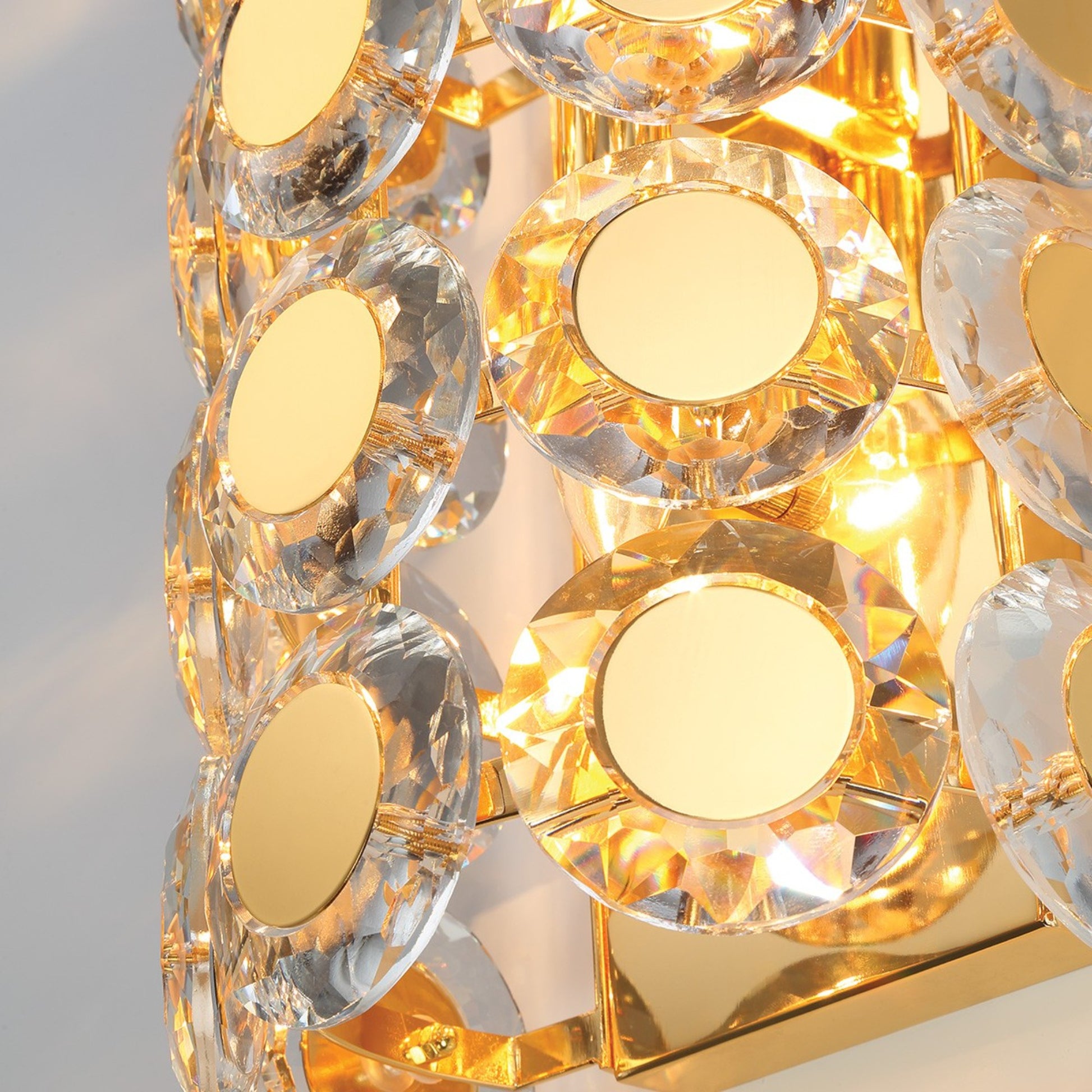 Perrene 2-Light 19" Wall Sconce, Gold Finish with Crystals - Bees Lighting