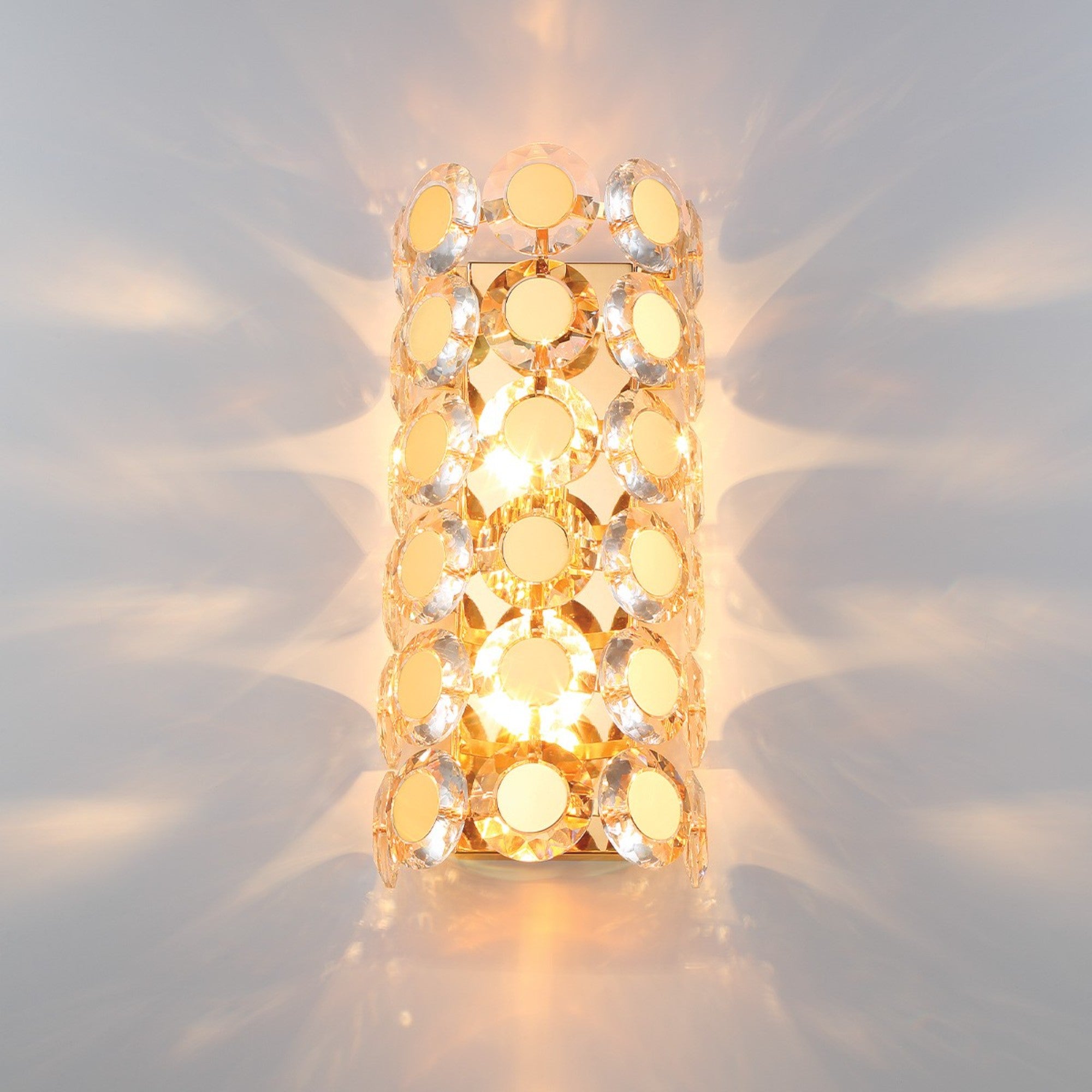 Perrene 2-Light 19" Wall Sconce, Gold Finish with Crystals - Bees Lighting