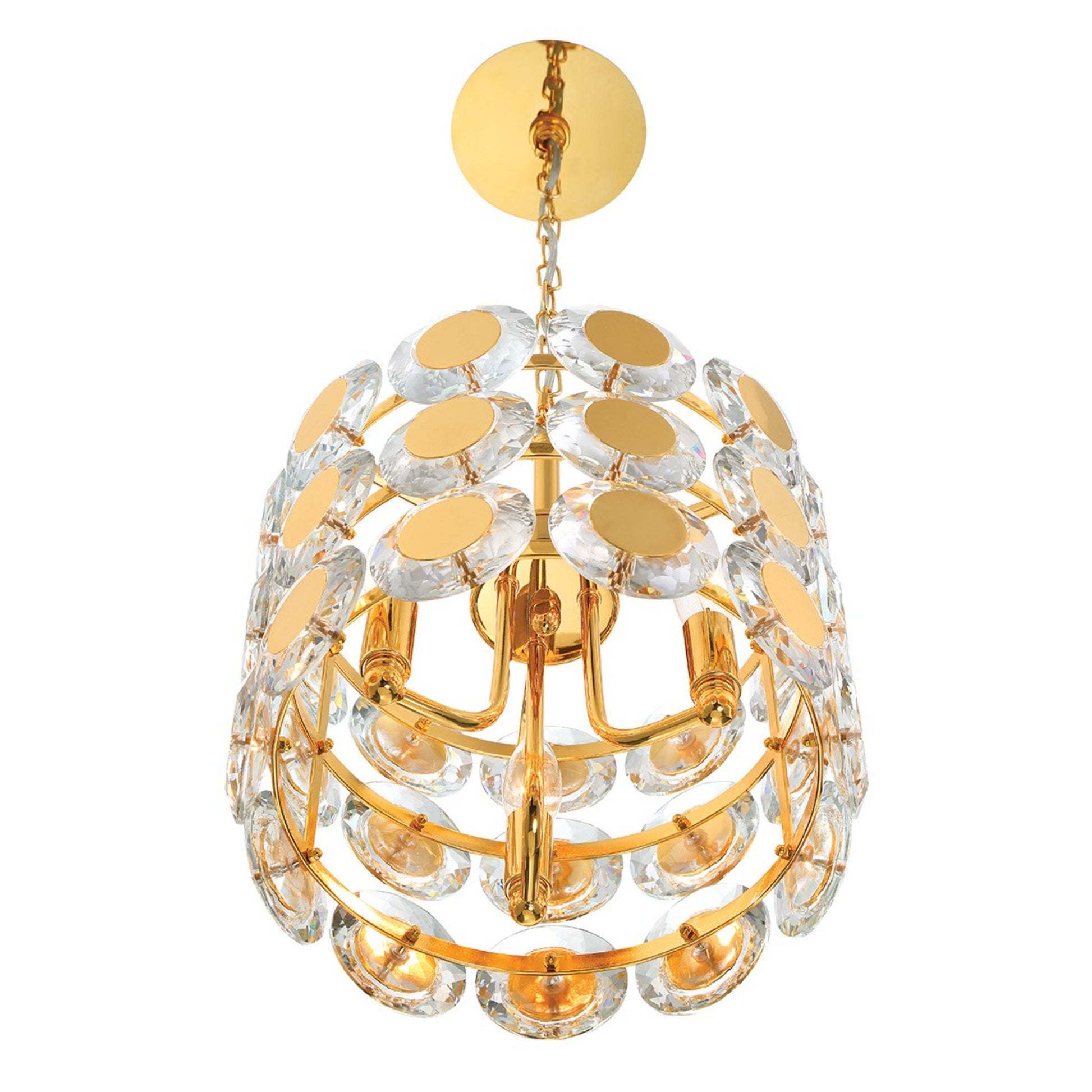 Perrene 3-Light 14" Pendant, Gold Finish with Crystals - Bees Lighting