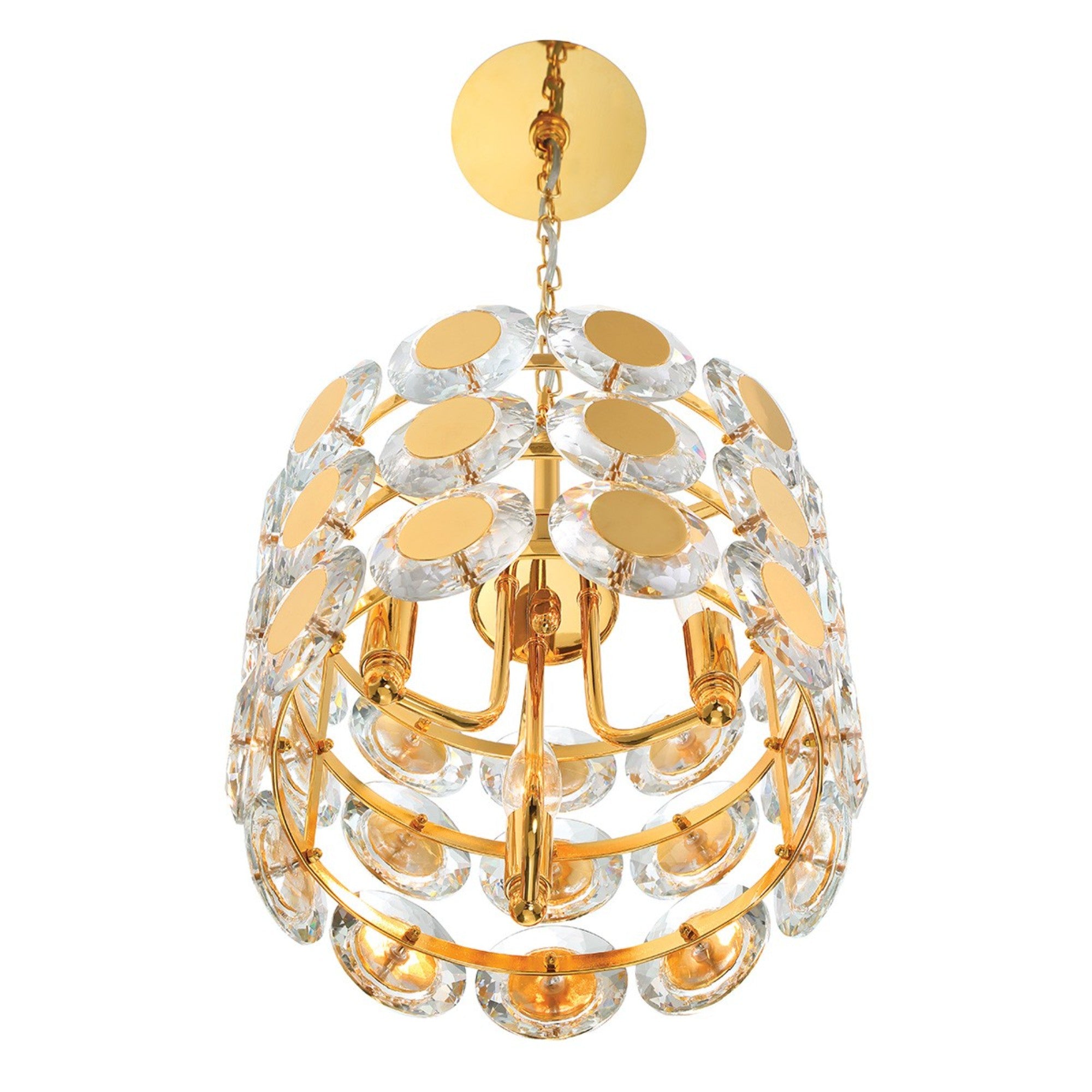 Perrene 3-Light 14" Pendant, Gold Finish with Crystals - Bees Lighting