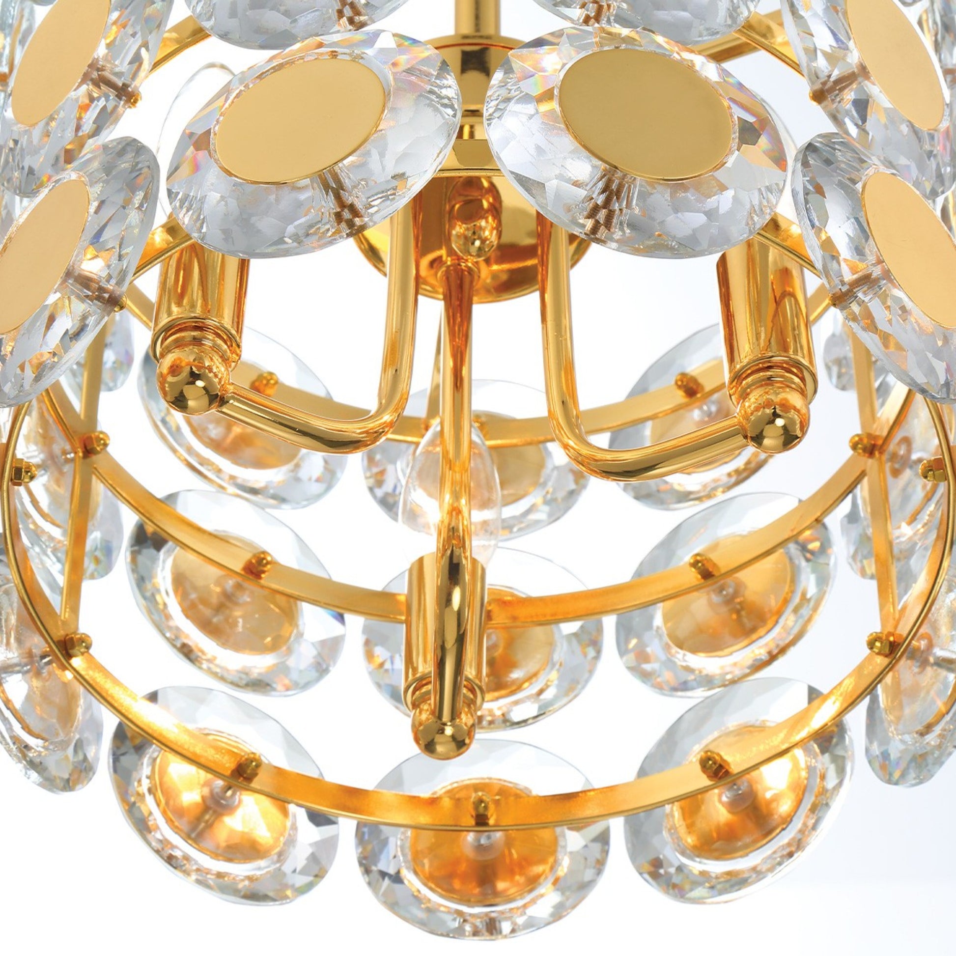 Perrene 3-Light 14" Pendant, Gold Finish with Crystals - Bees Lighting