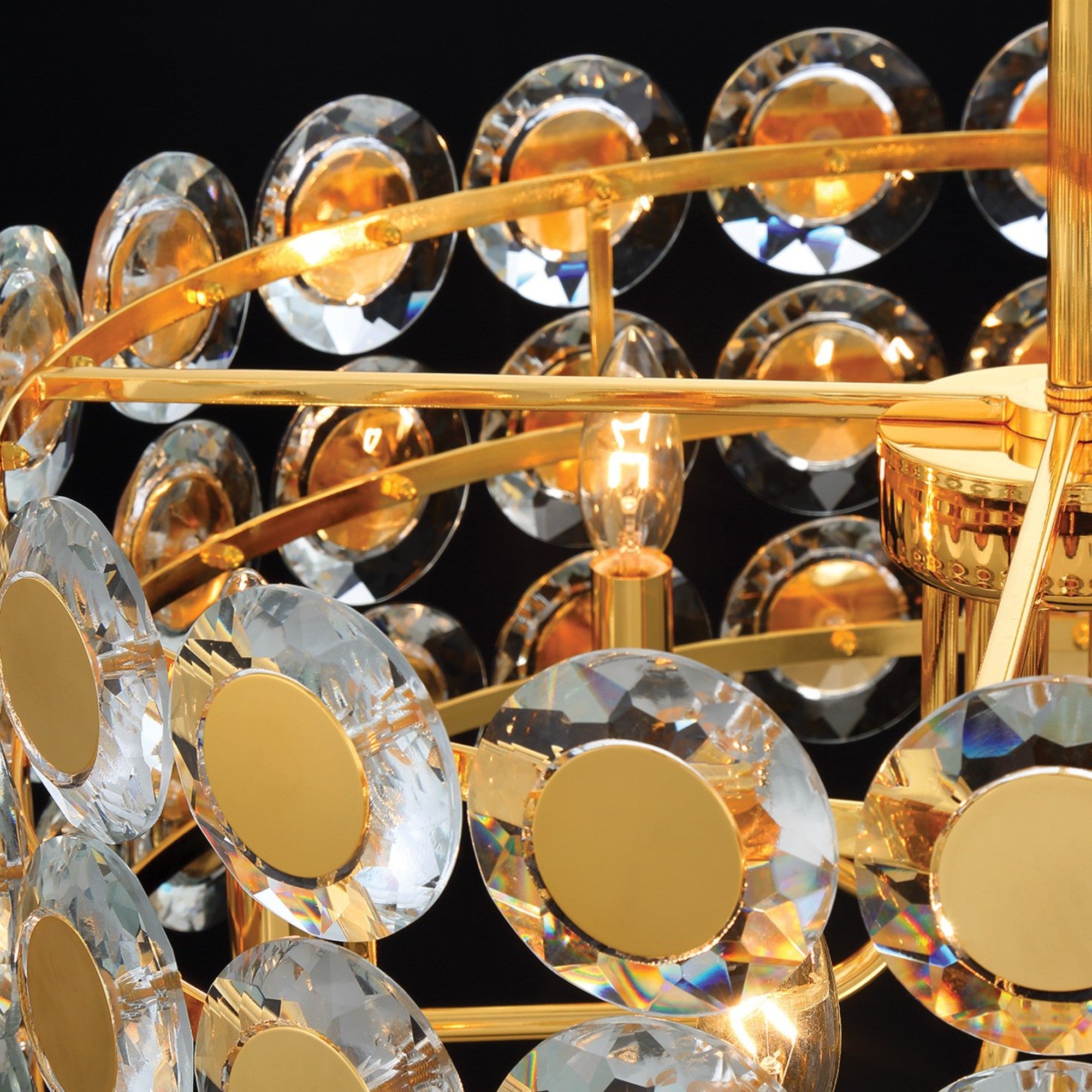 Perrene 6-Light 23" Chandelier, Gold Finish with Crystals - Bees Lighting