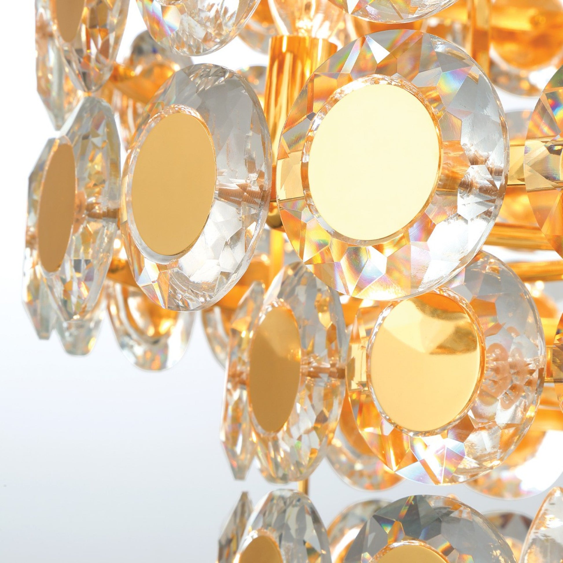 Perrene 4-Tiers 24-Light 45" Chandelier, Gold Finish with Crystals - Bees Lighting