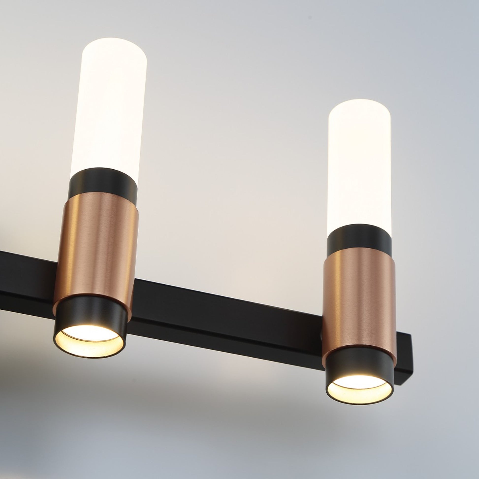 Albany 5-Light 20" LED Vanity, Black & Brass Finish - Bees Lighting