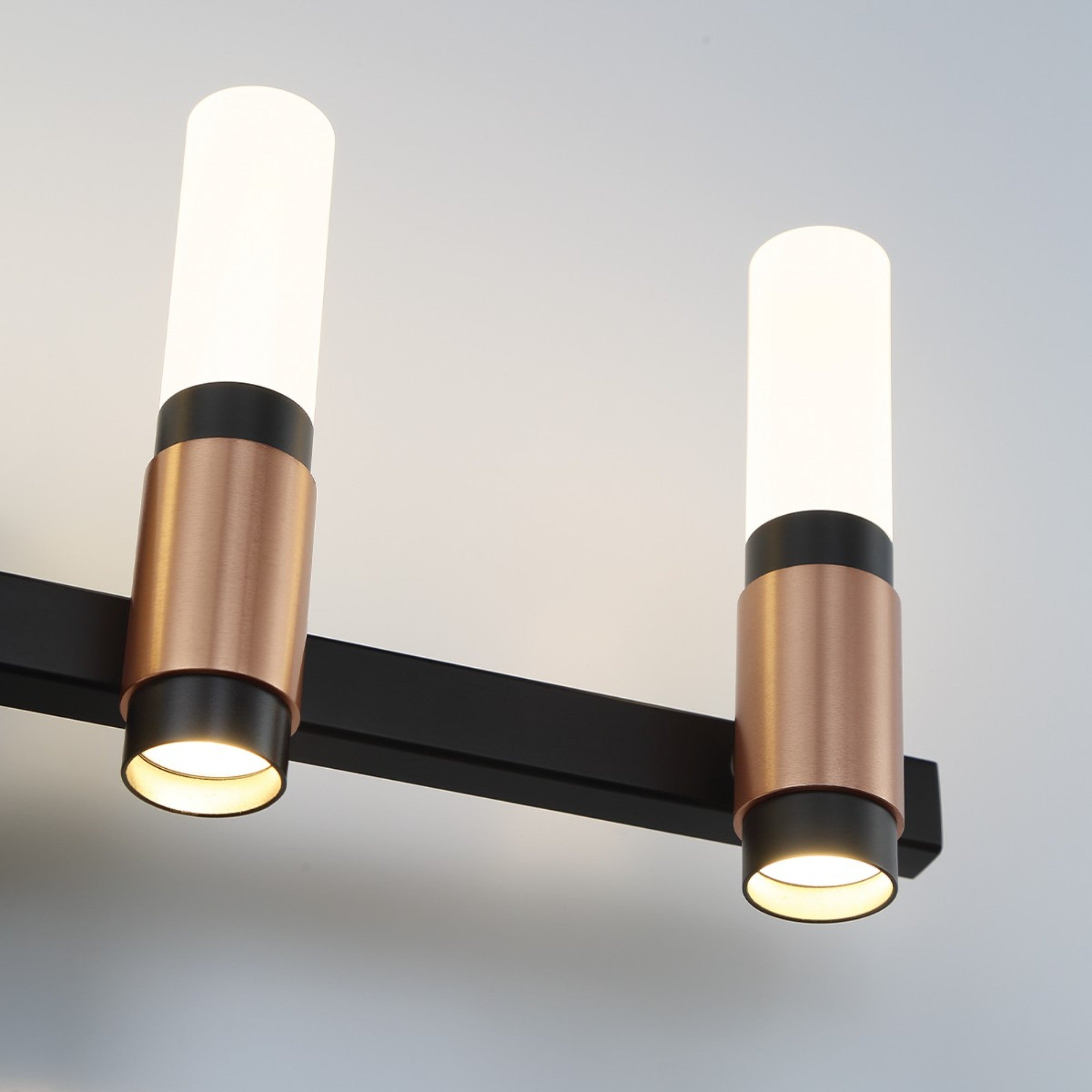 Albany 5-Light 20" LED Vanity, Black & Brass Finish - Bees Lighting