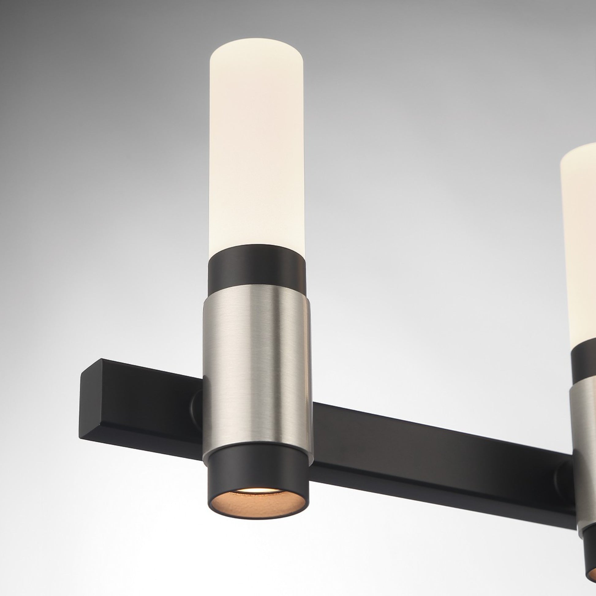 Albany 5-Light 20" LED Vanity, Silver & Black Finish - Bees Lighting