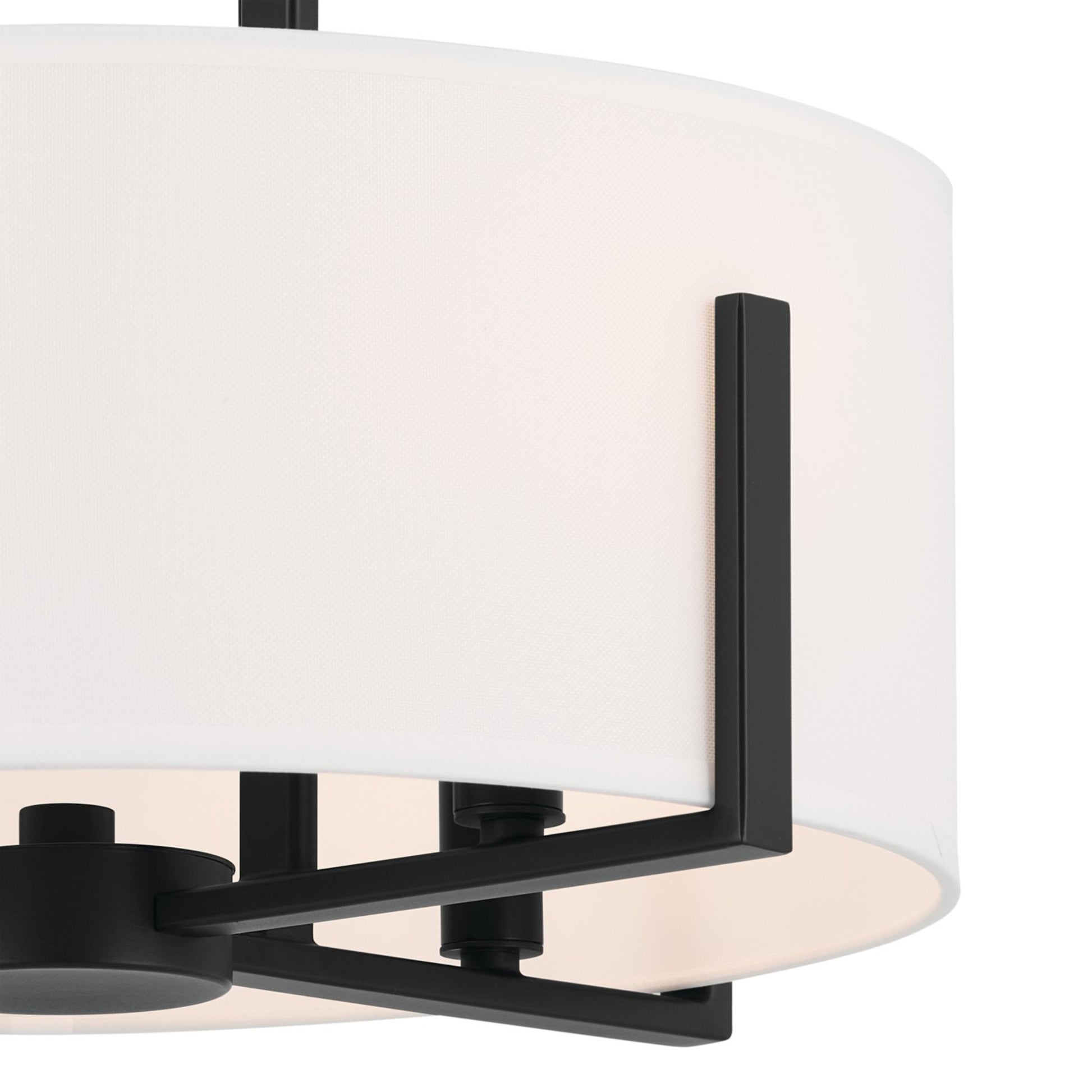 Malen 16" 4-Light Convertible Pendant, Black Finish - Bees Lighting
