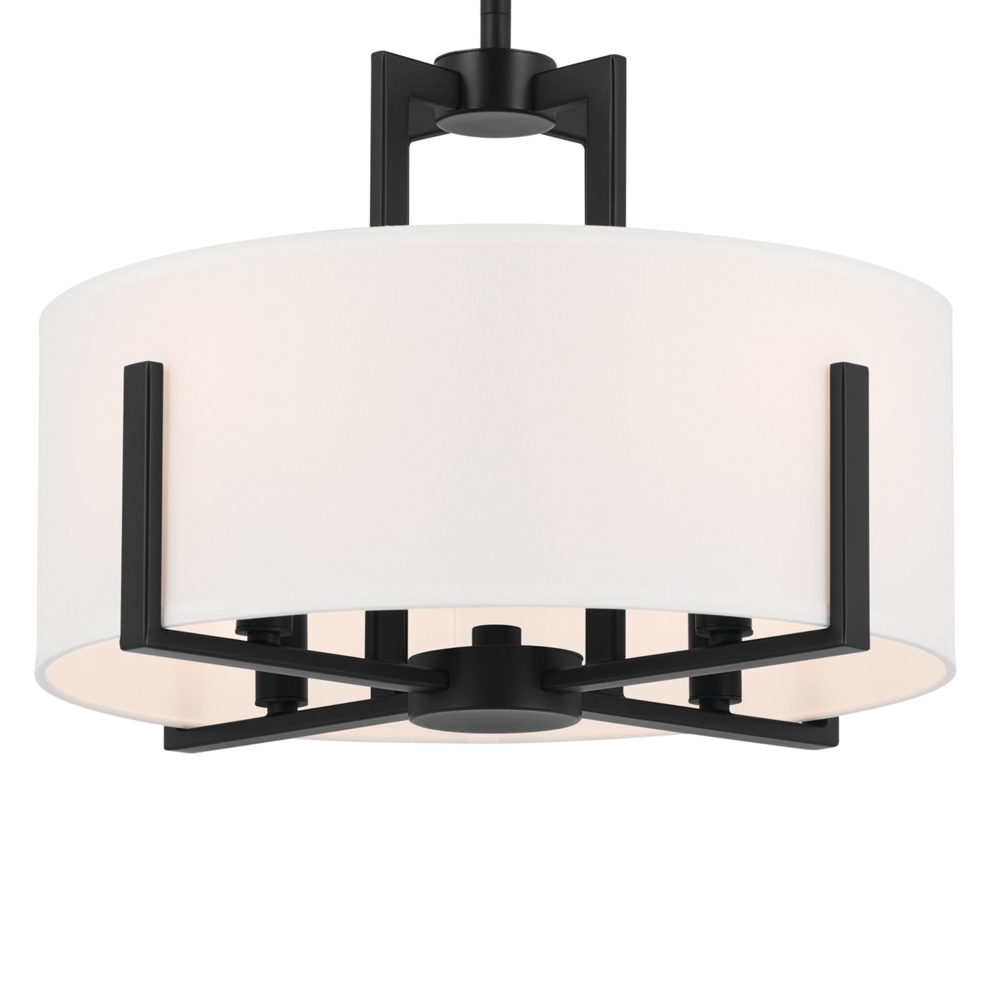 Malen 16" 4-Light Convertible Pendant, Black Finish - Bees Lighting