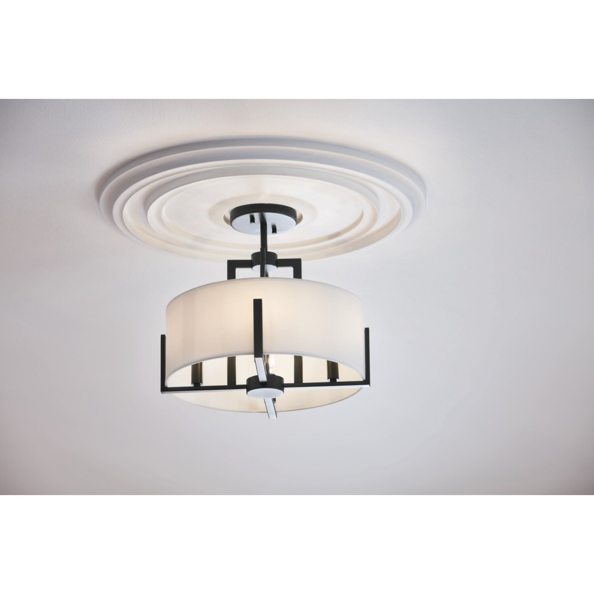 Malen 16" 4-Light Convertible Pendant, Black Finish - Bees Lighting
