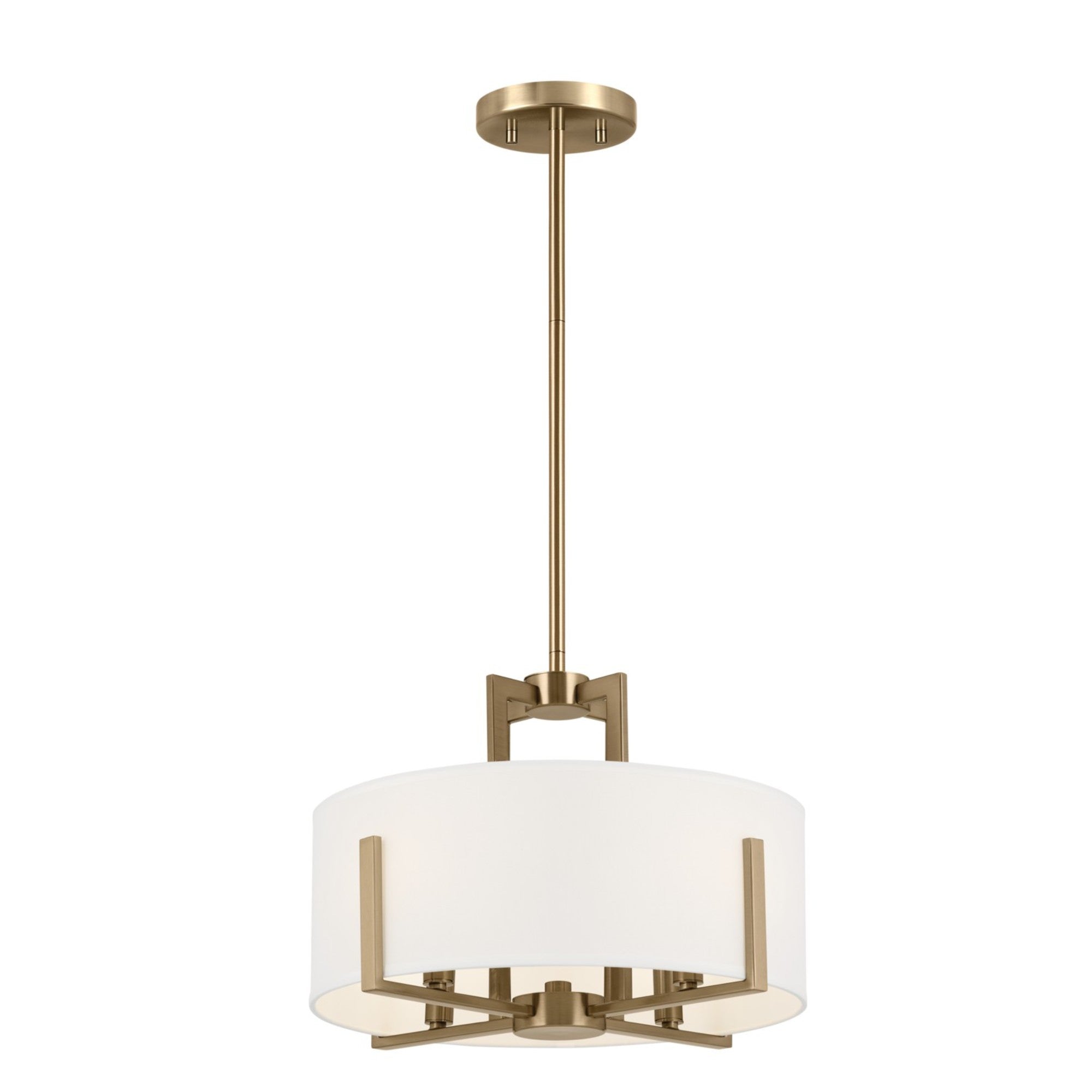 Malen 16 in. 4 Lights Semi-flush/Pendant Light Champagne Bronze Finish - Bees Lighting