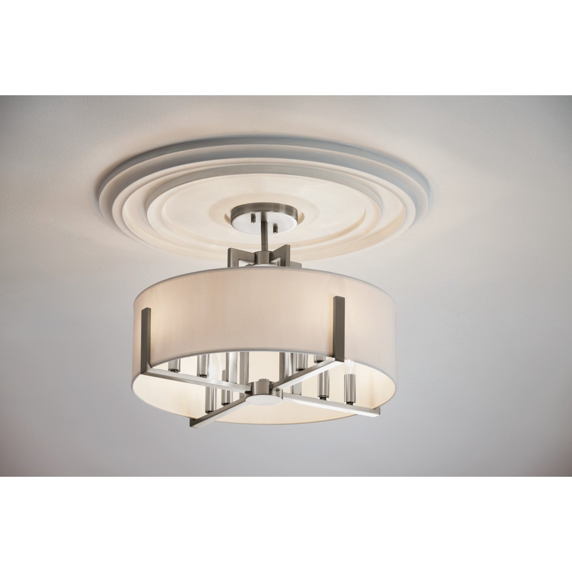 Malen 20" 8-Light Convertible Pendant, Classic Pewter Finish - Bees Lighting