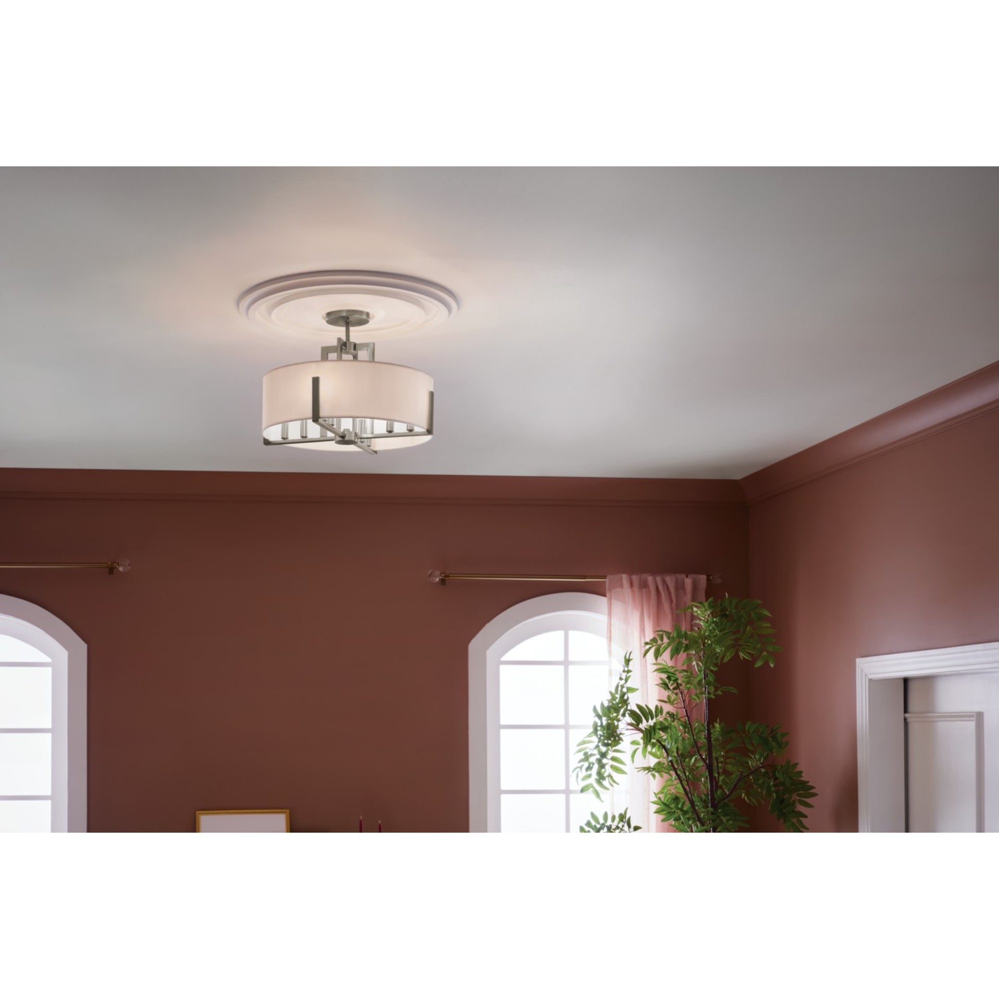 Malen 20" 8-Light Convertible Pendant, Classic Pewter Finish - Bees Lighting