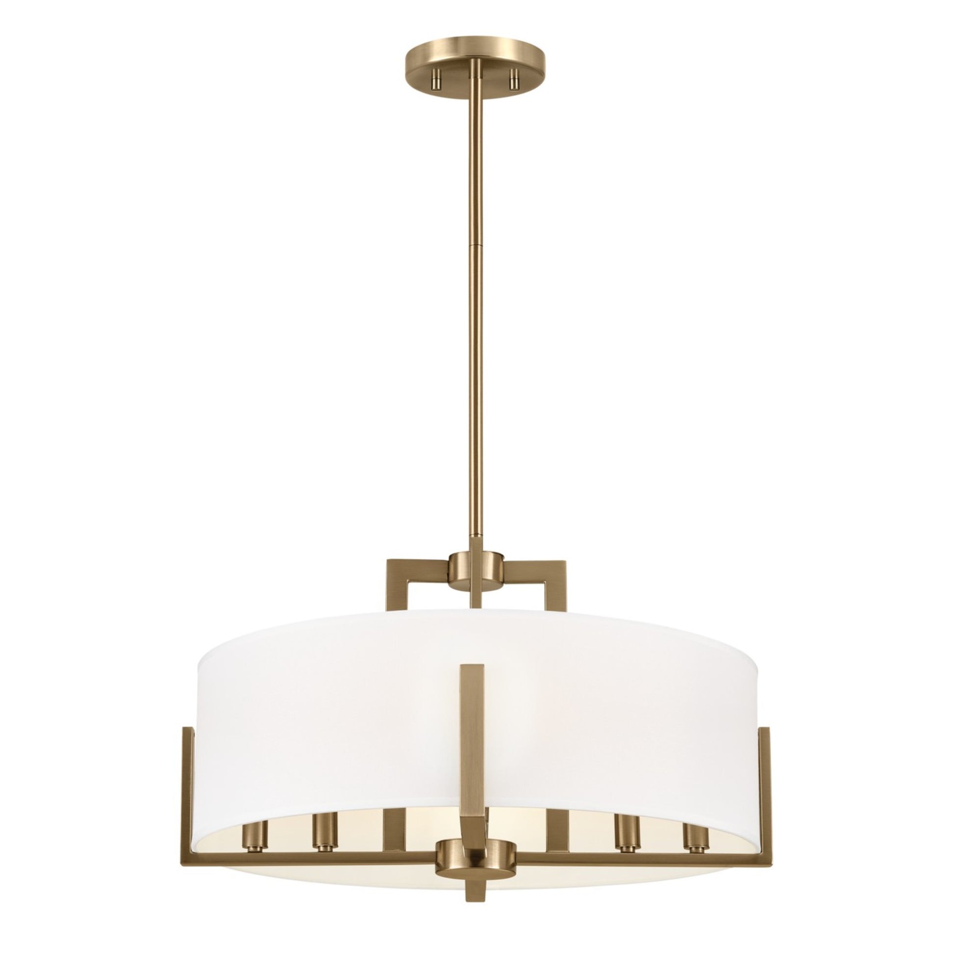 Malen 20" 8-Light Convertible Pendant, Champagne Bronze Finish - Bees Lighting