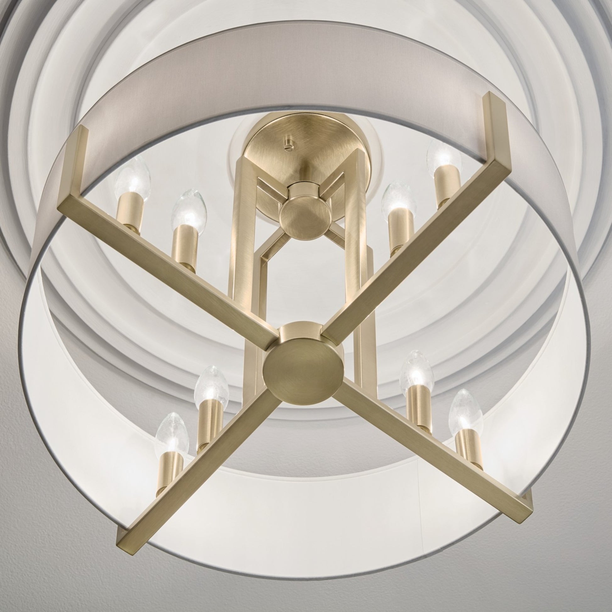 Malen 20" 8-Light Convertible Pendant, Champagne Bronze Finish - Bees Lighting