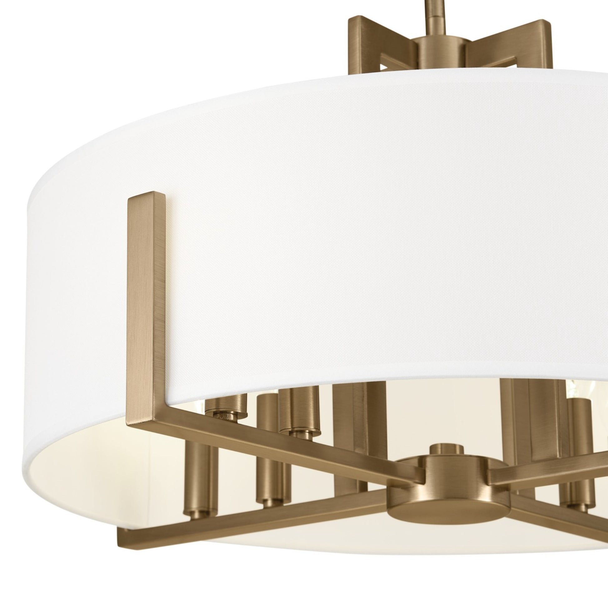 Malen 20" 8-Light Convertible Pendant, Champagne Bronze Finish - Bees Lighting