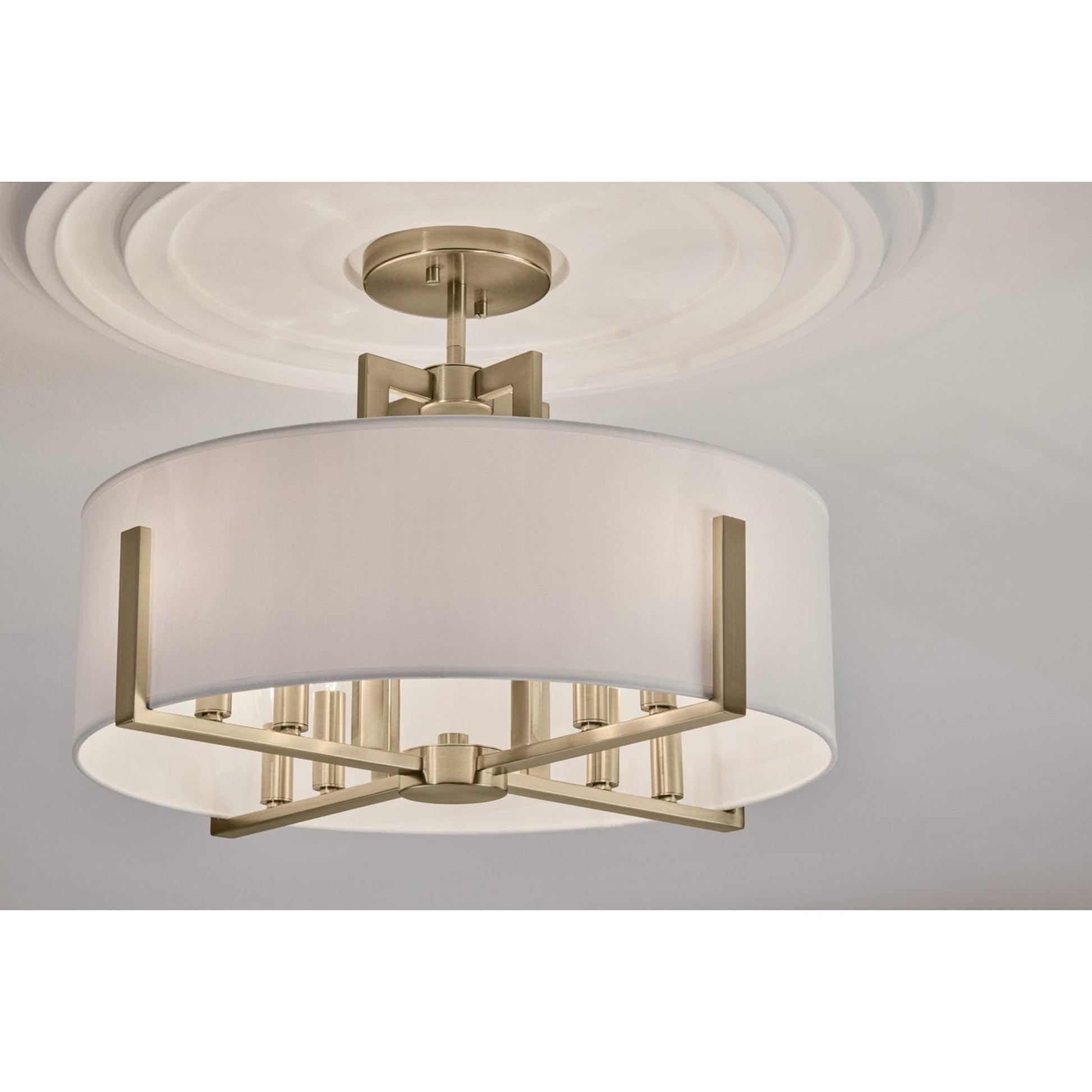 Malen 20" 8-Light Convertible Pendant, Champagne Bronze Finish - Bees Lighting