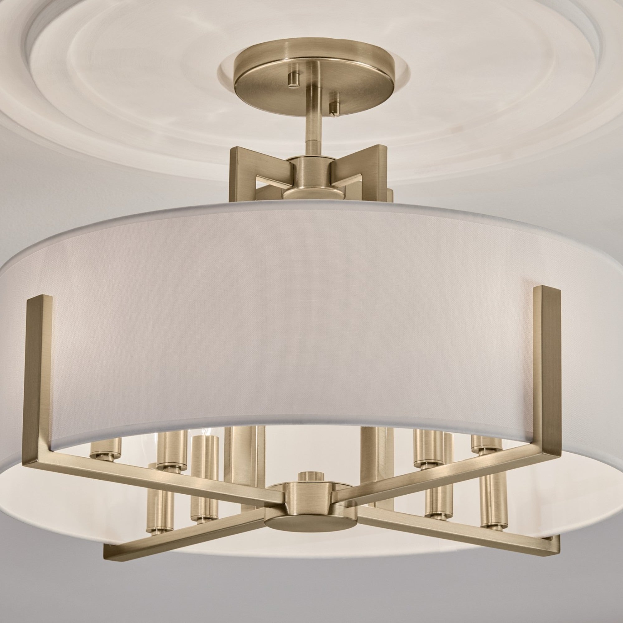 Malen 20" 8-Light Convertible Pendant, Champagne Bronze Finish - Bees Lighting