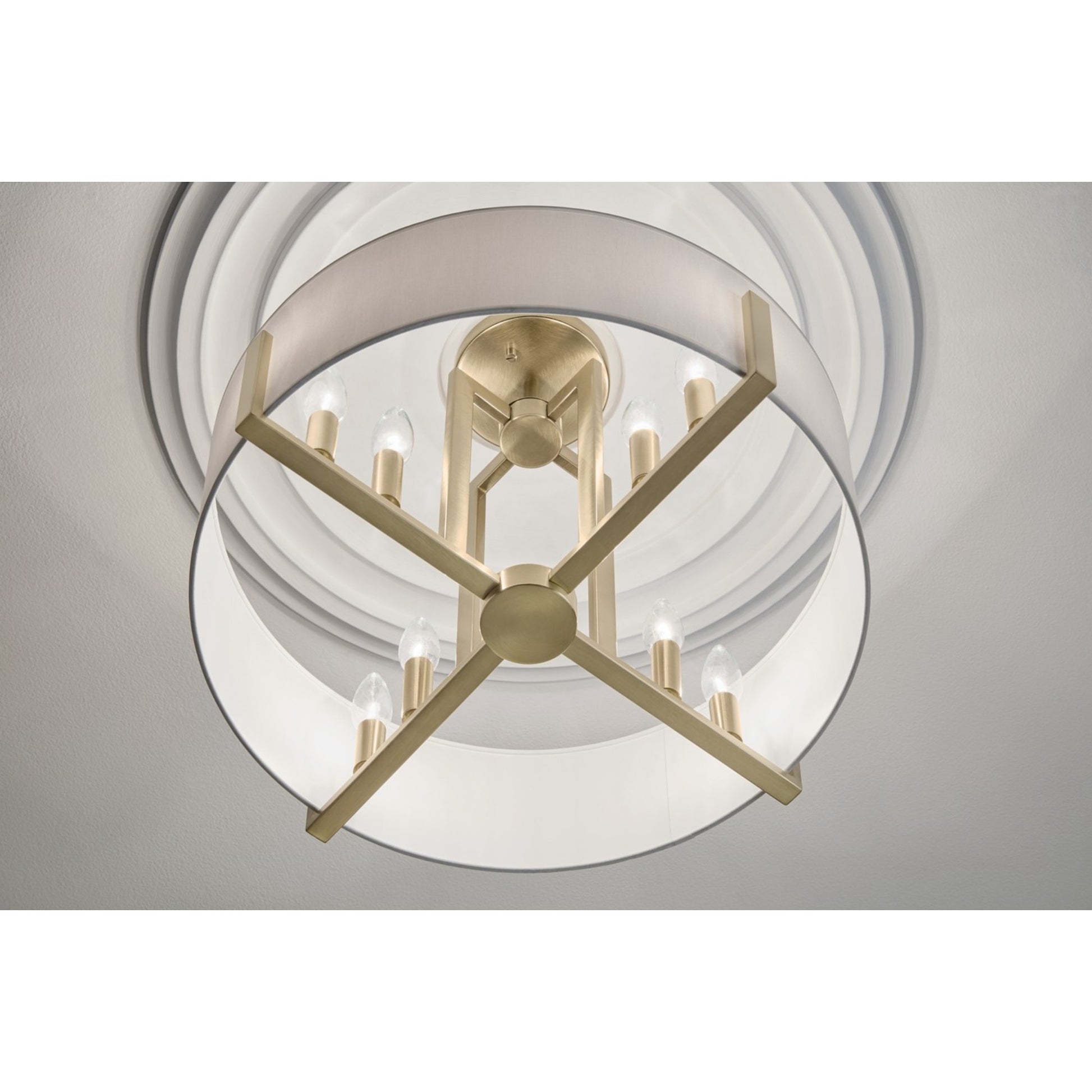 Malen 20" 8-Light Convertible Pendant, Champagne Bronze Finish - Bees Lighting