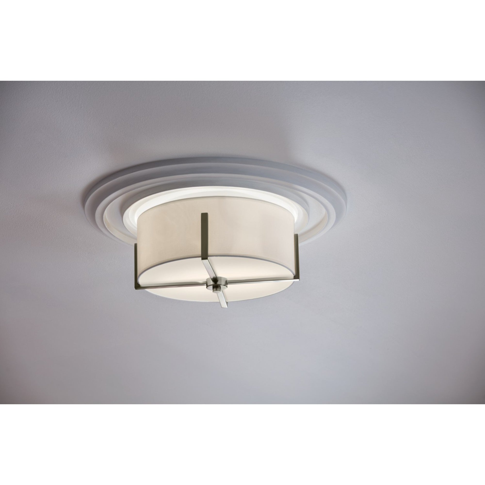 Malen 16" 2-Light Flush Mount, Classic Pewter Finish - Bees Lighting
