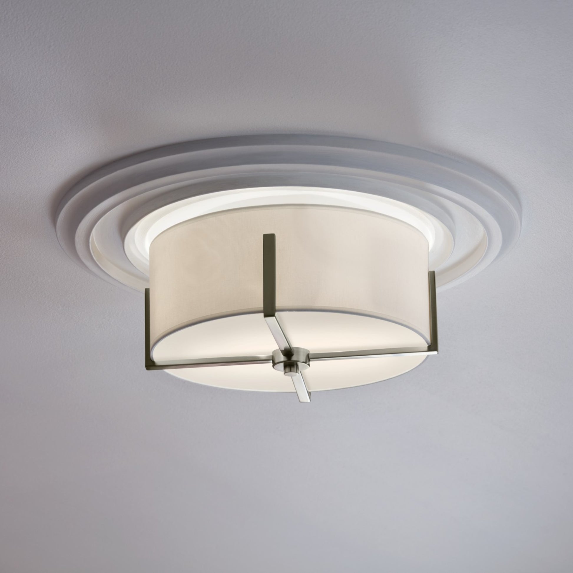 Malen 16" 2-Light Flush Mount, Classic Pewter Finish - Bees Lighting