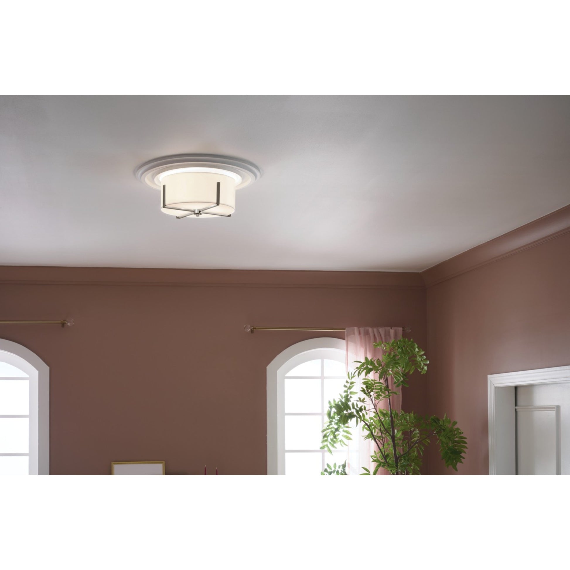 Malen 16" 2-Light Flush Mount, Classic Pewter Finish - Bees Lighting
