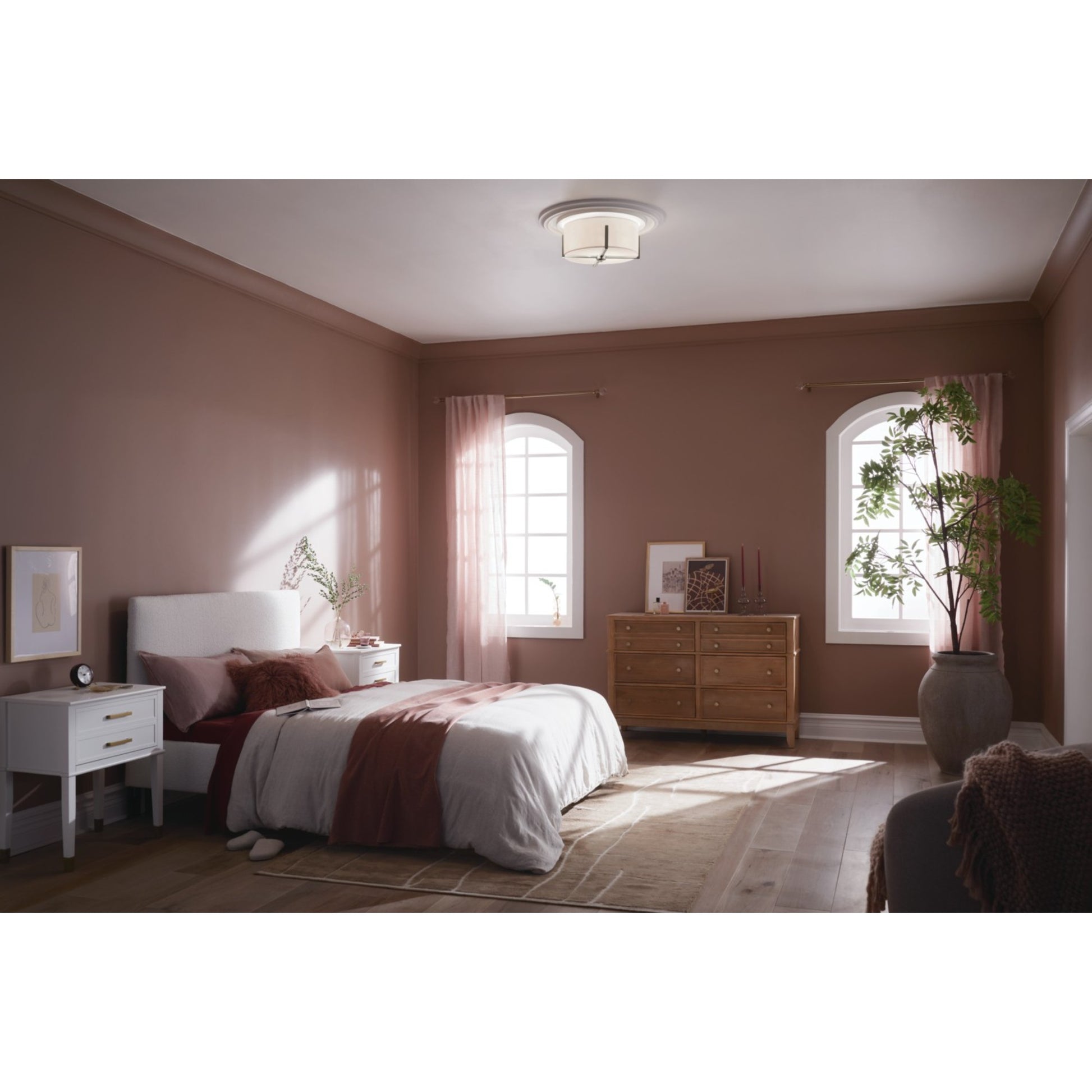 Malen 16" 2-Light Flush Mount, Classic Pewter Finish - Bees Lighting