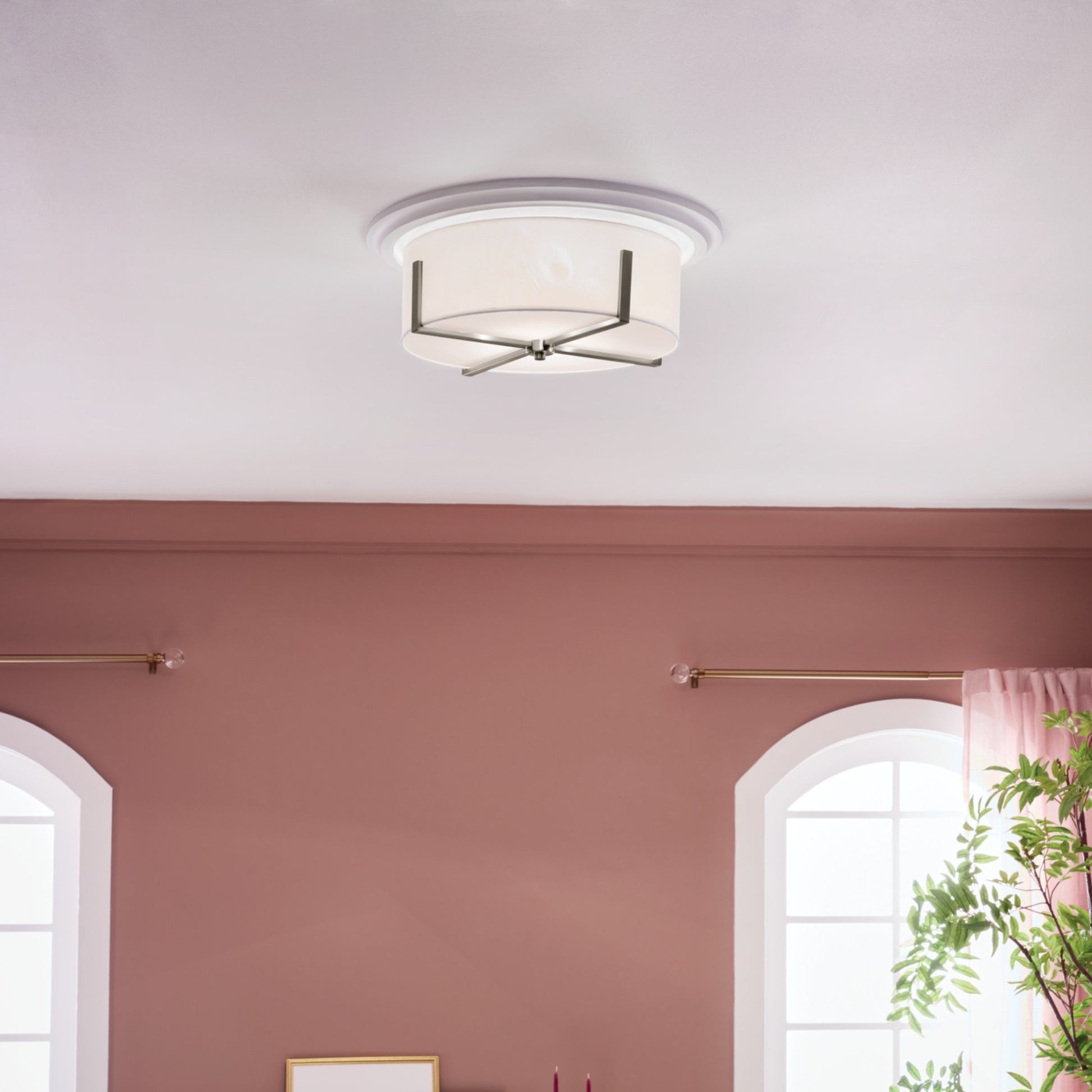 Malen 20" 4-Light Flush Mount, Classic Pewter Finish - Bees Lighting