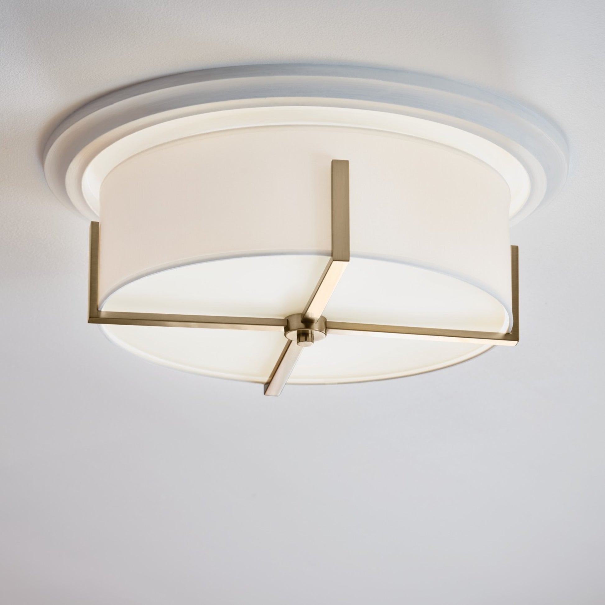Malen 20" 4-Light Flush Mount, Champagne Bronze Finish - Bees Lighting