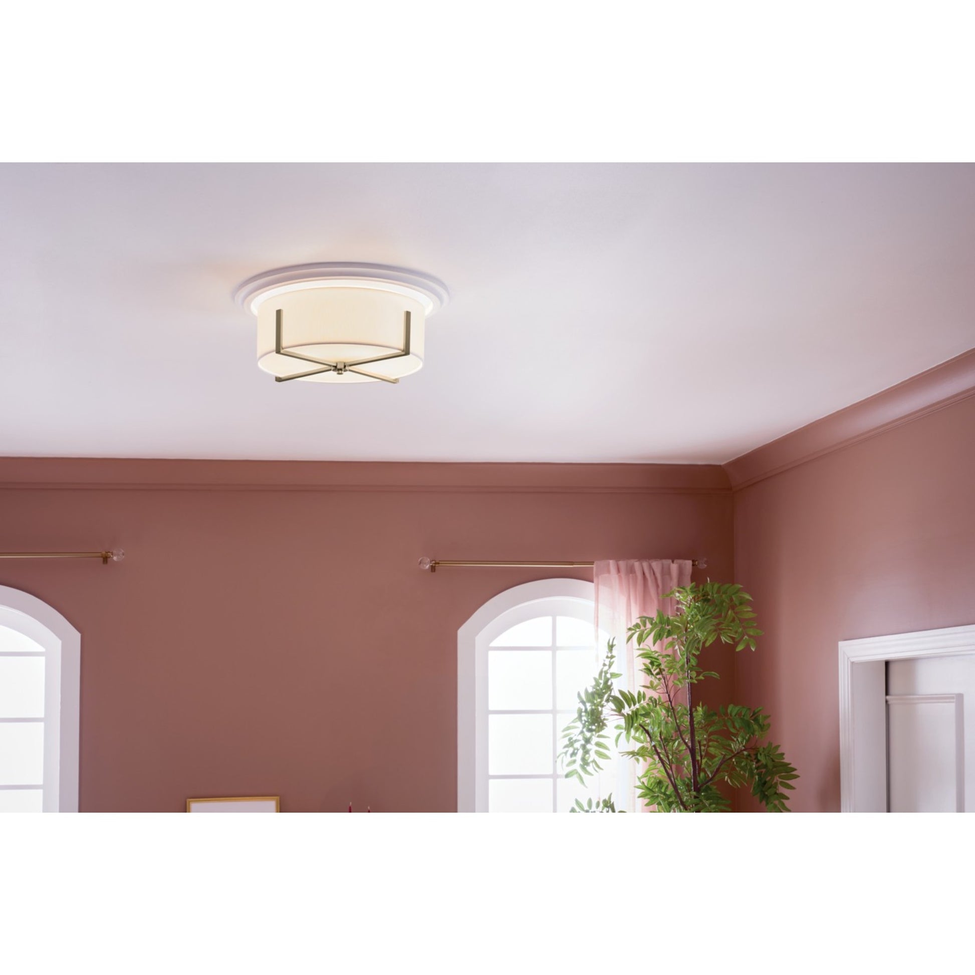 Malen 20" 4-Light Flush Mount, Champagne Bronze Finish - Bees Lighting