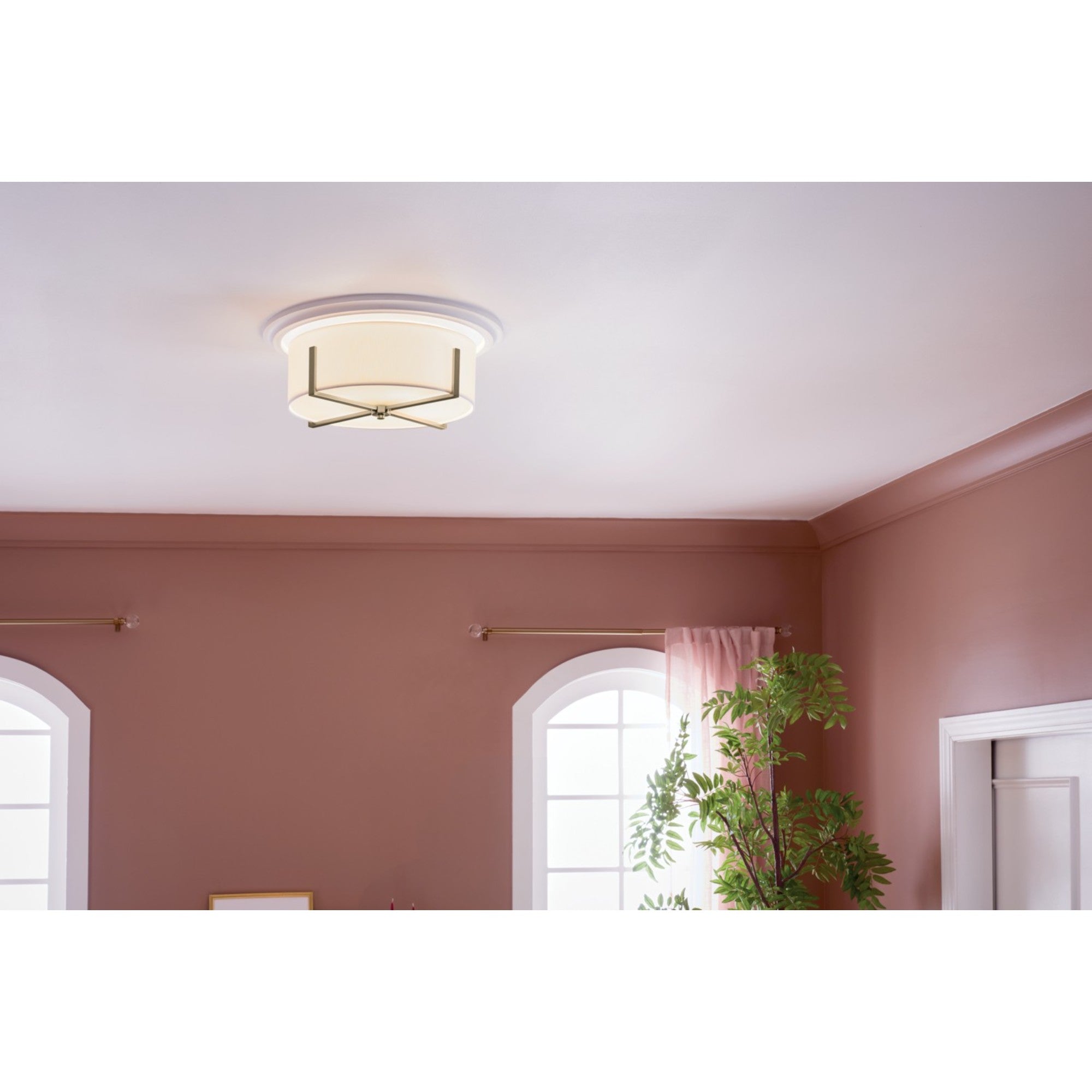 Malen 20" 4-Light Flush Mount, Champagne Bronze Finish - Bees Lighting