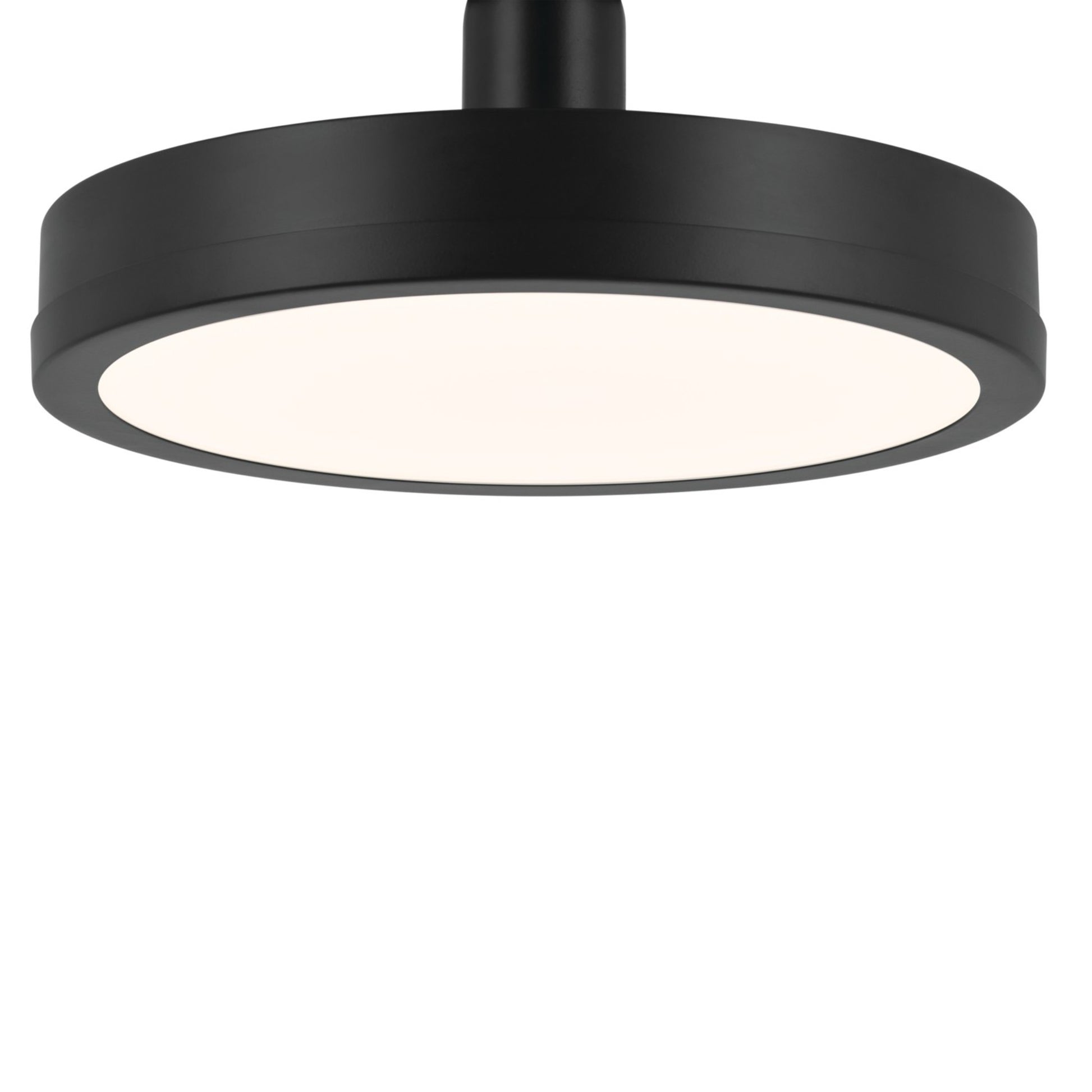 Riu 14" LED Semi-Flush Mount, Black Finish - Bees Lighting