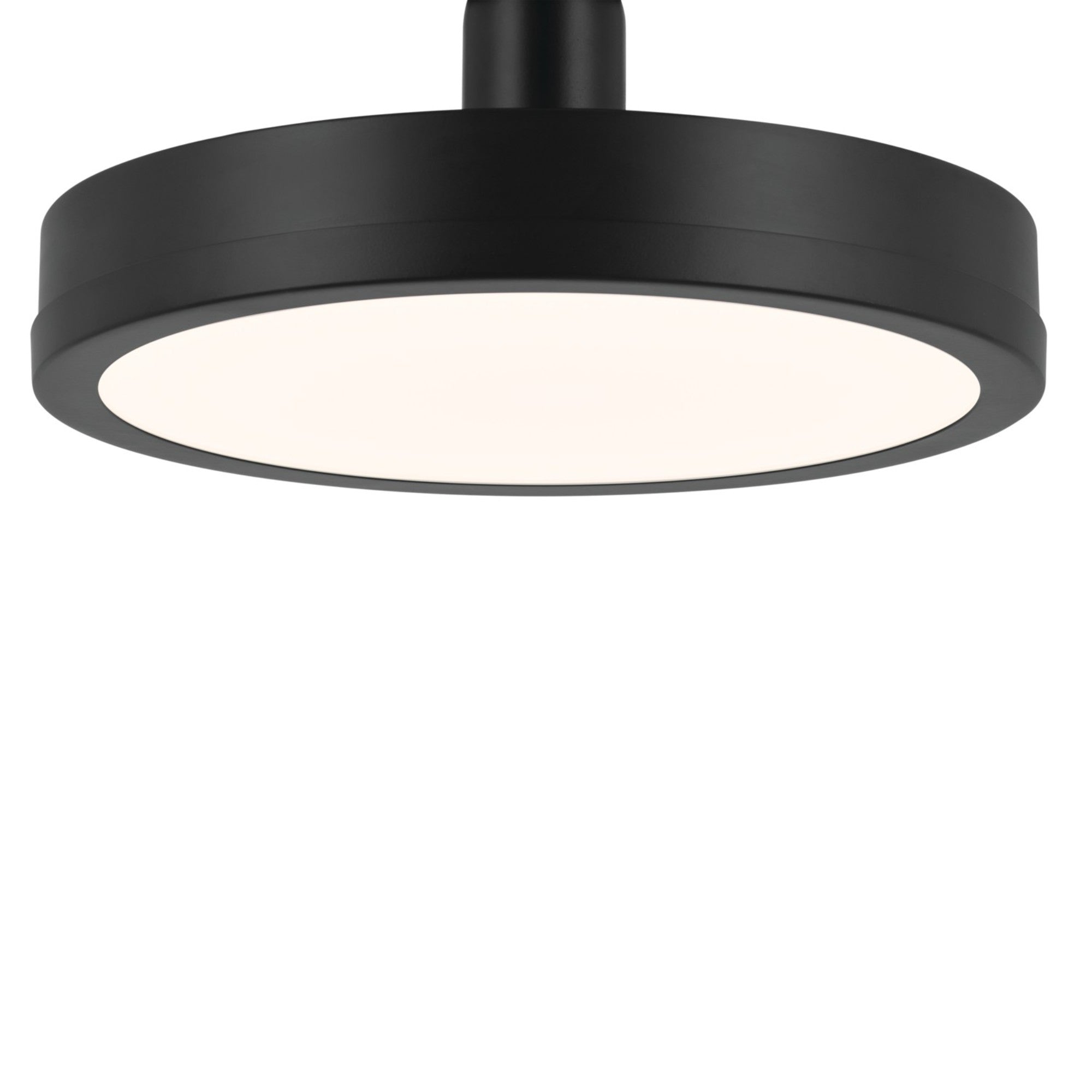 Riu 14" LED Semi-Flush Mount, Black Finish - Bees Lighting