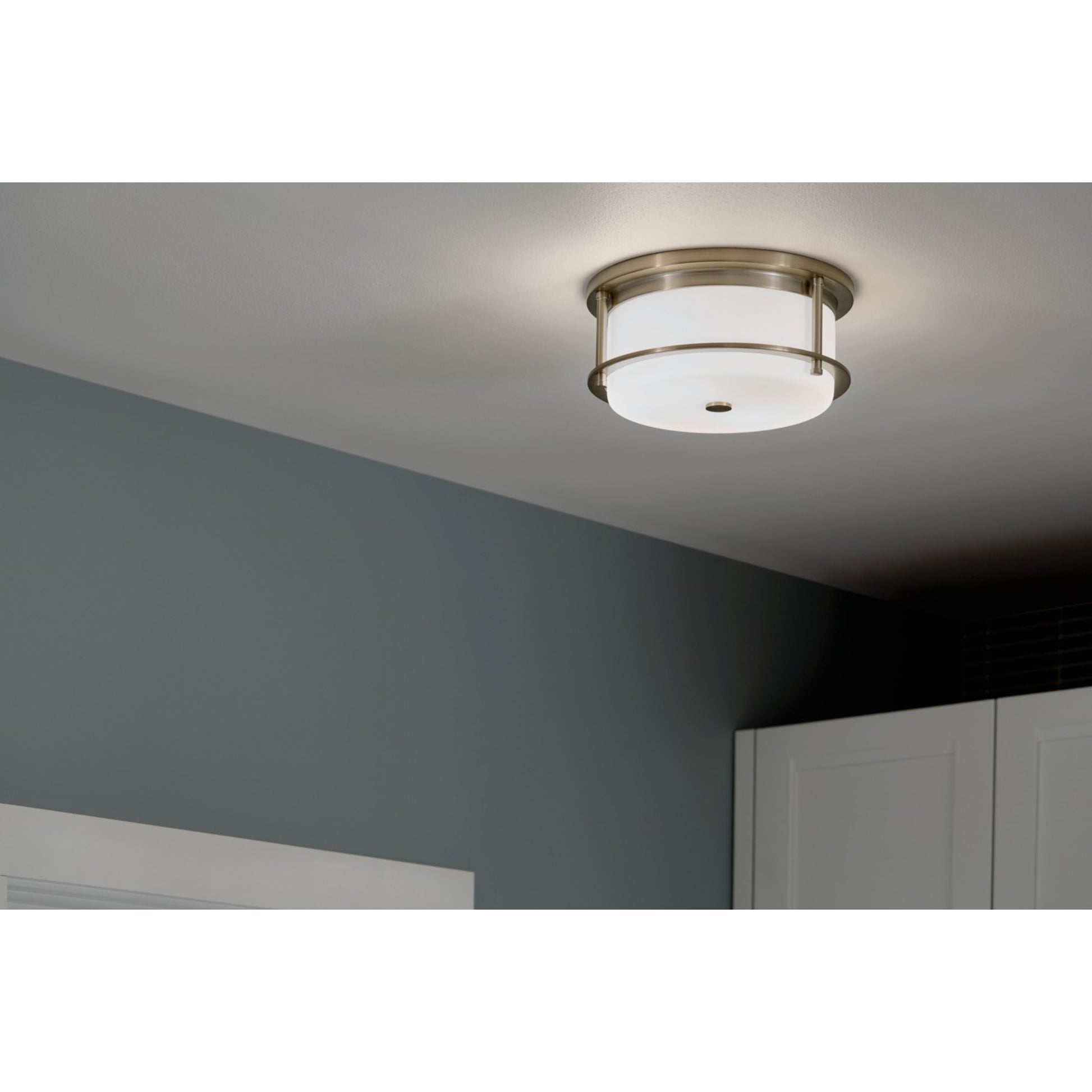 Brit 12" 2-Light Flush Mount, Champagne Bronze Finish - Bees Lighting