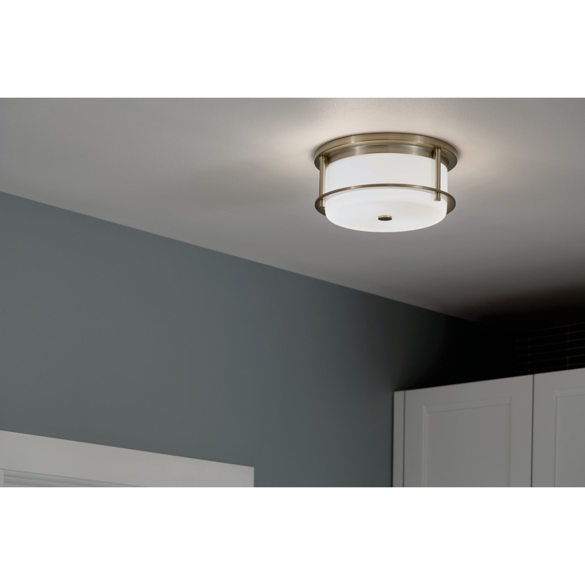 Brit 12" 2-Light Flush Mount, Champagne Bronze Finish - Bees Lighting