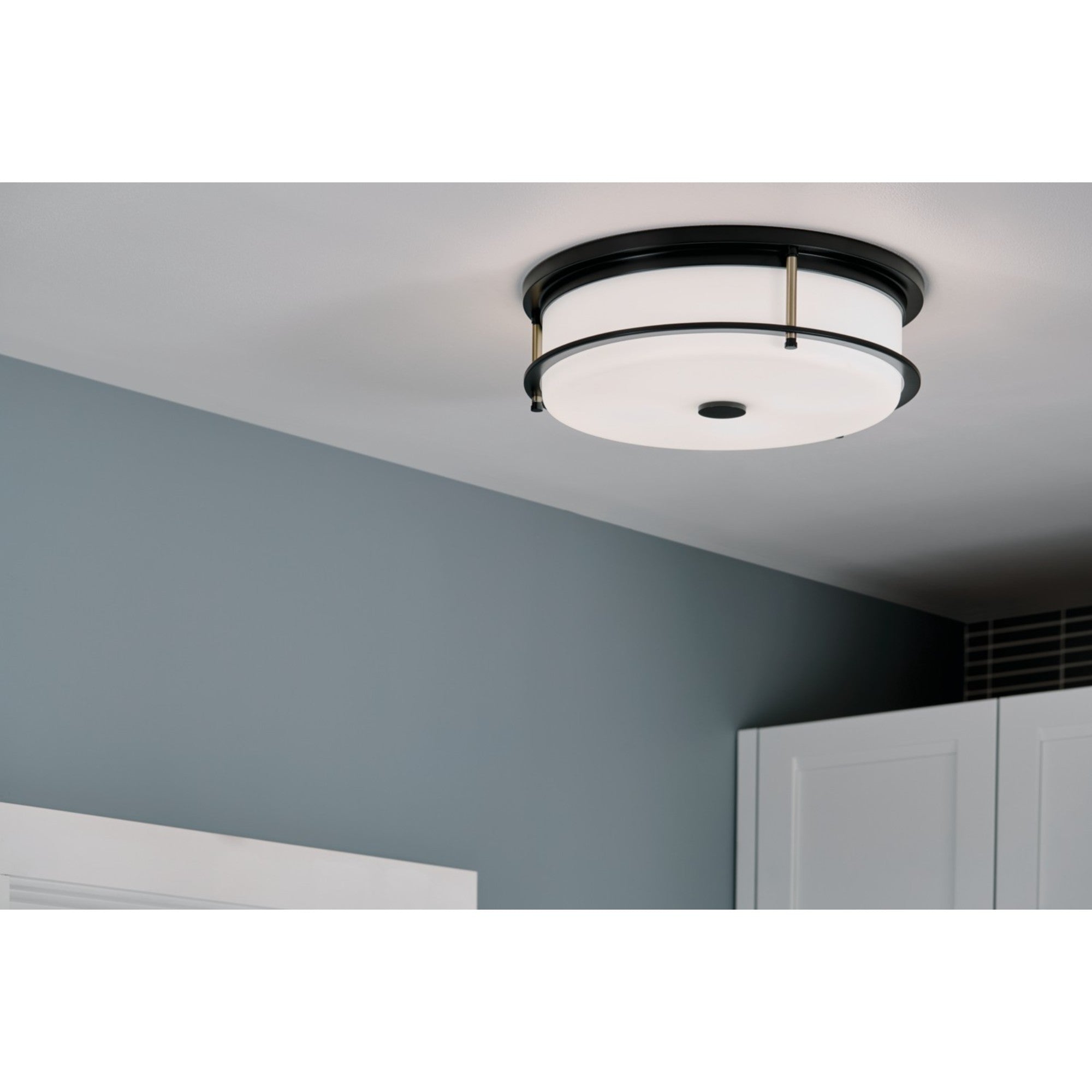 Brit 18" 4-Light Flush Mount, Black Finish - Bees Lighting