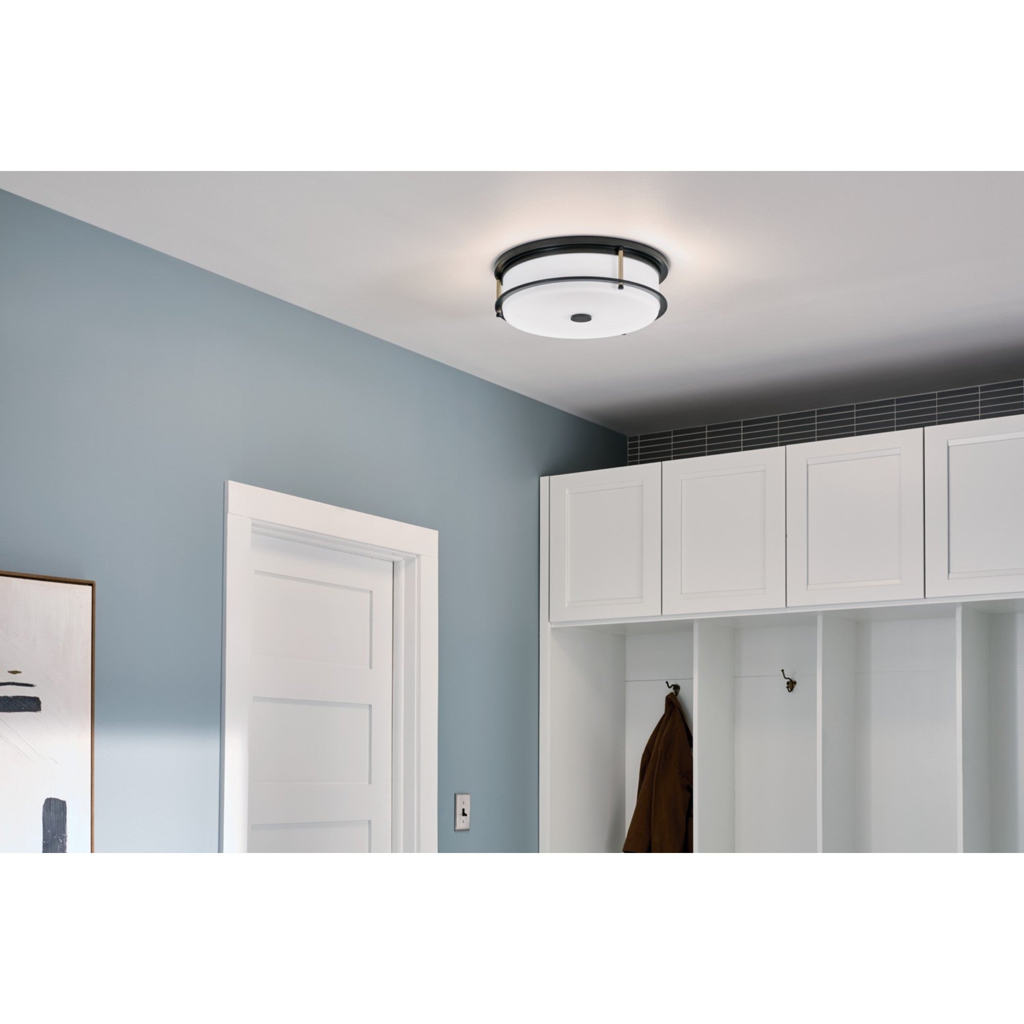 Brit 18" 4-Light Flush Mount, Black Finish - Bees Lighting