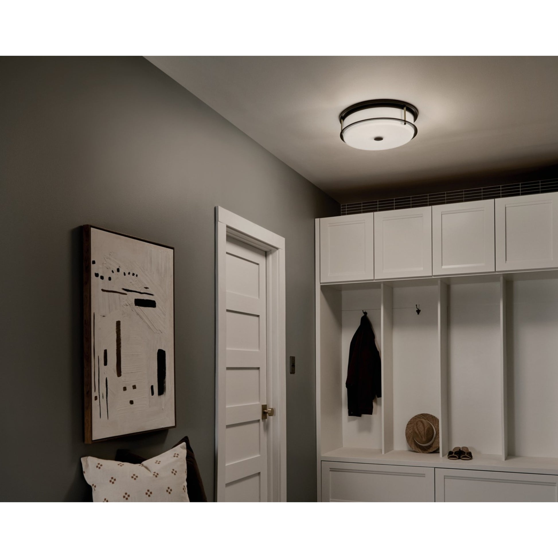 Brit 18" 4-Light Flush Mount, Black Finish - Bees Lighting