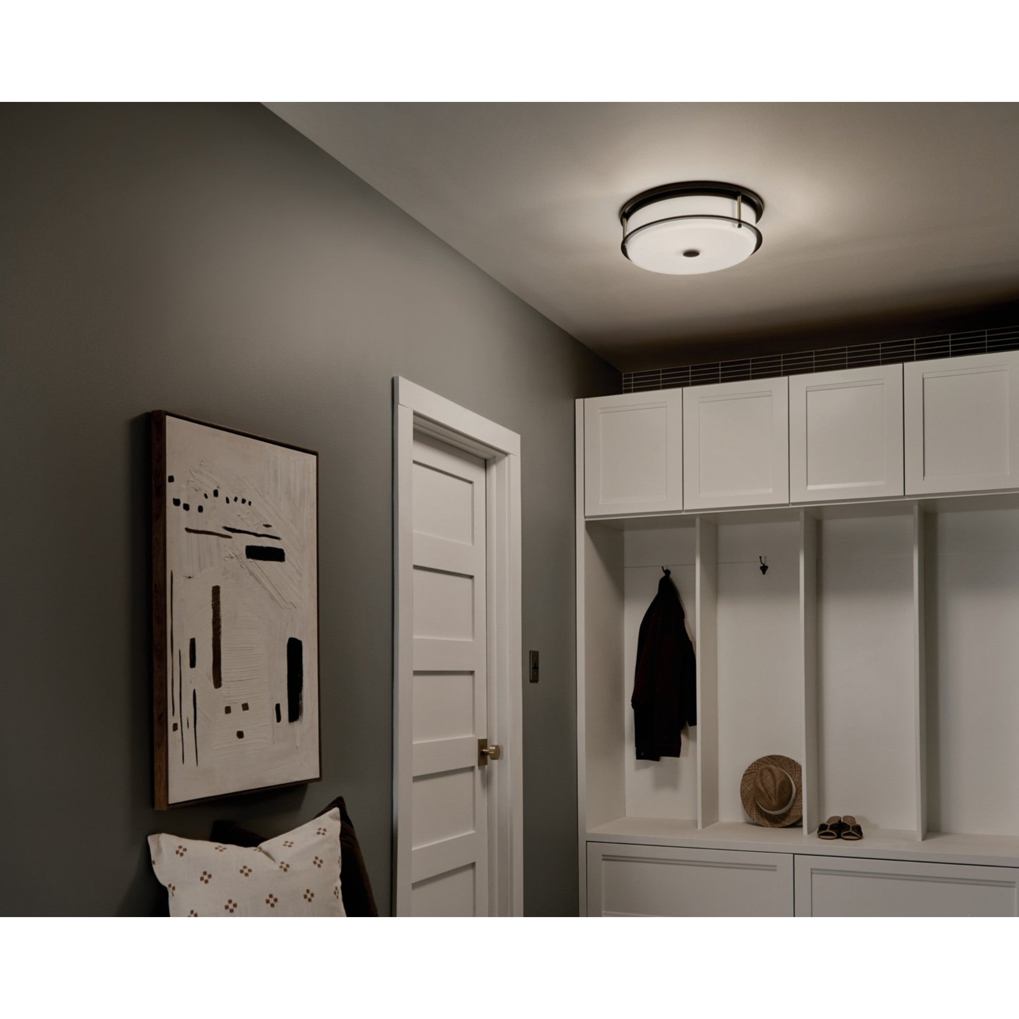 Brit 18" 4-Light Flush Mount, Black Finish - Bees Lighting
