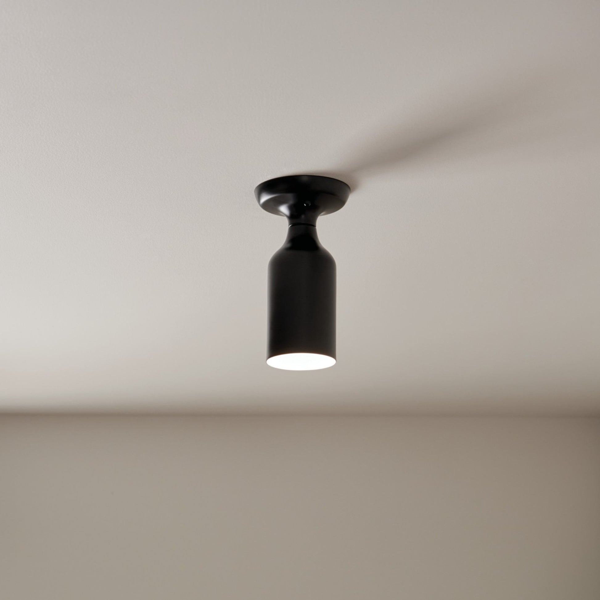 Sisu 5" Semi-Flush Mount, Black Finish - Bees Lighting
