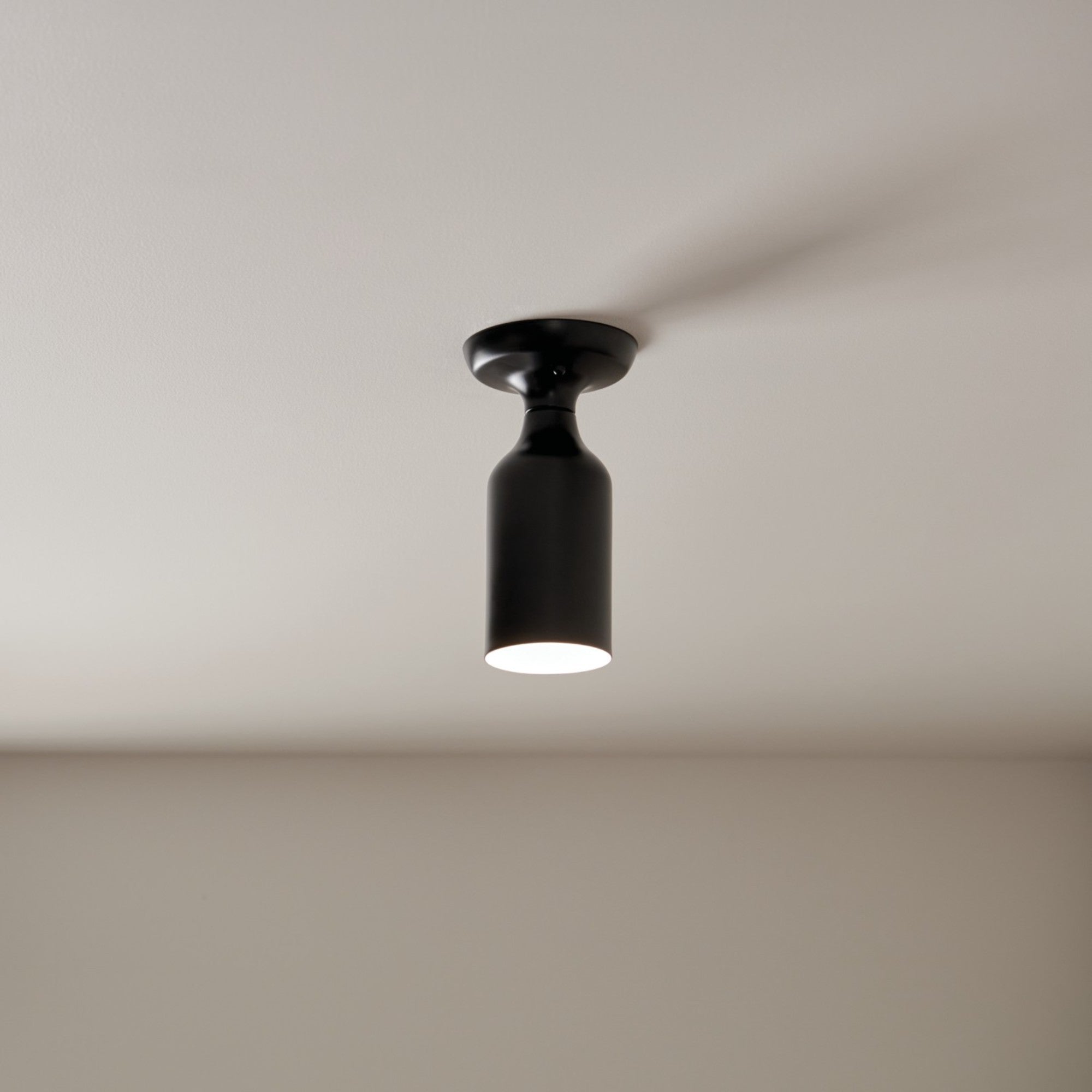 Sisu 5" Semi-Flush Mount, Black Finish - Bees Lighting